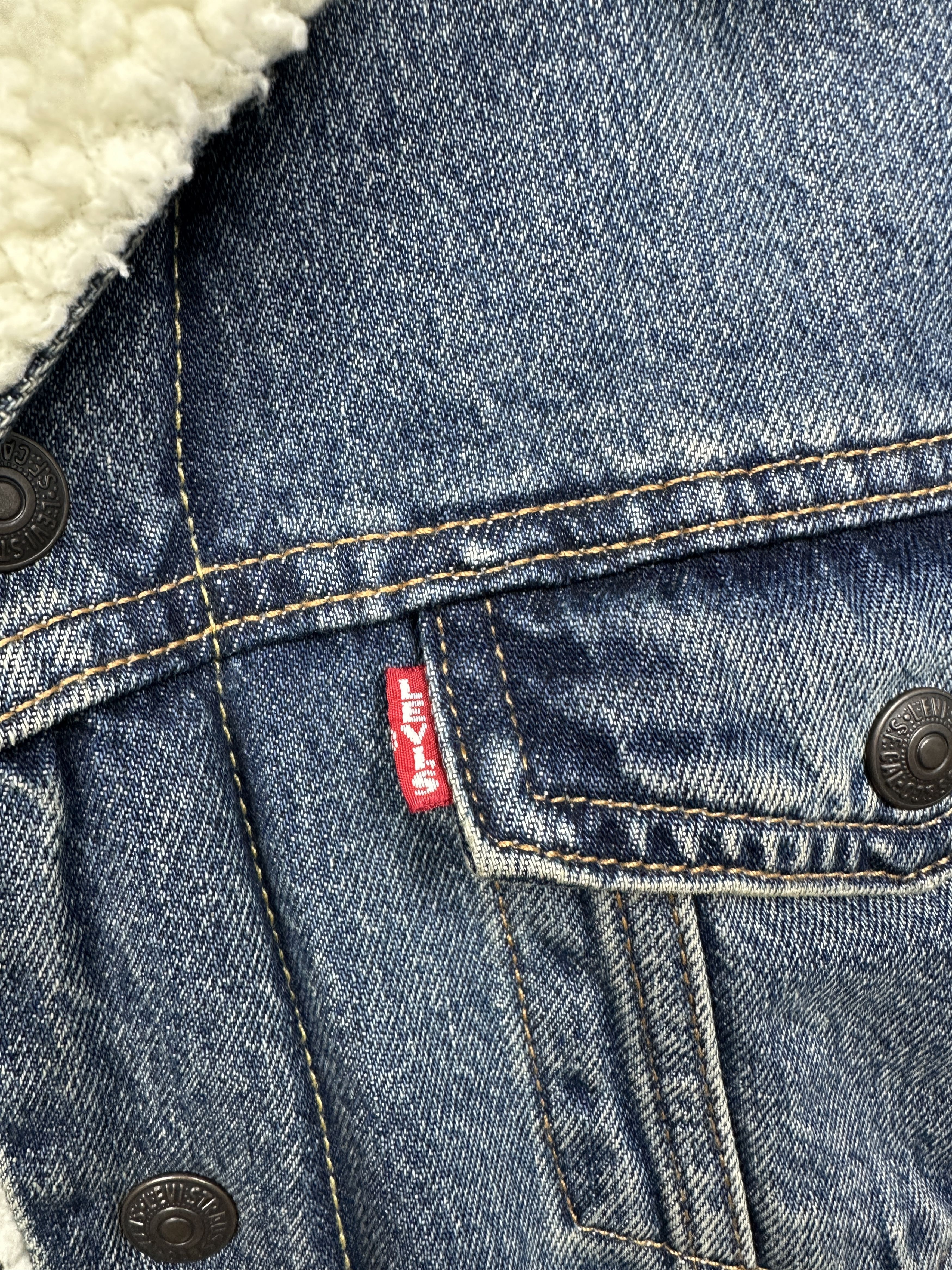 Levi's Levi's Premium Denim Mens Sherpa Jacket Size US S / EU 44-46 / 1 - 3 Thumbnail