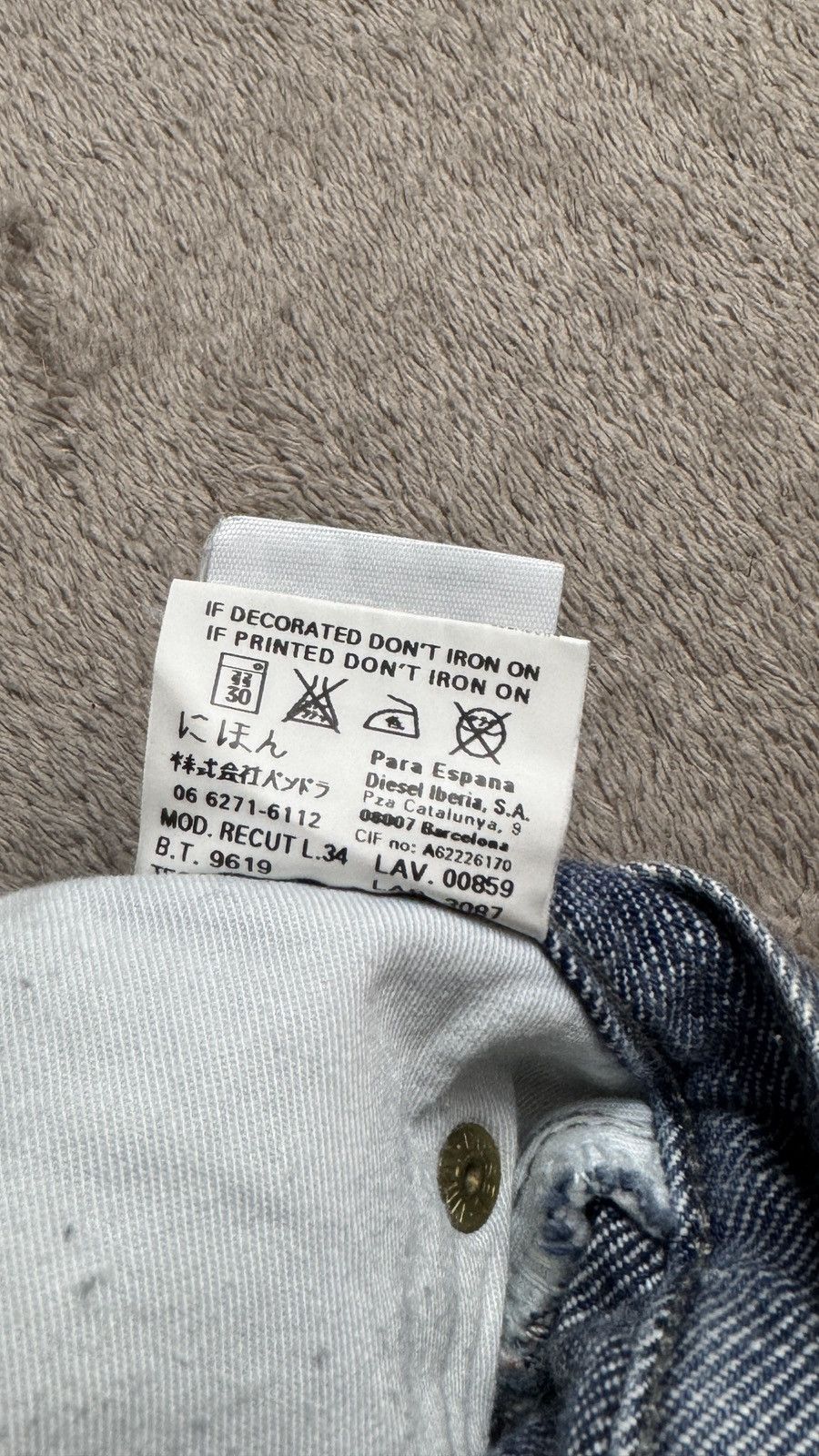 Engineered Garments Diesel Recut Faded Washed Straight Jean Y2K LGB hedi slimane Size US 32 / EU 48 - 6 Thumbnail