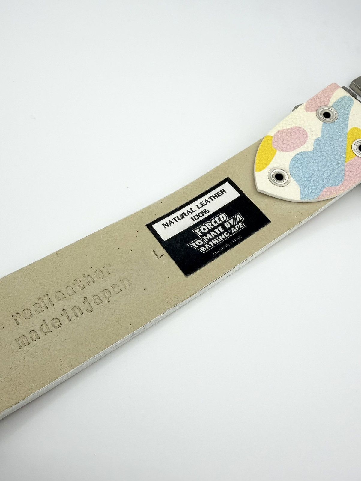 Bape 2006 A Bathing Ape ‘Cotton Candy’ Spell Out Buckle Belt Size ONE SIZE - 8 Thumbnail