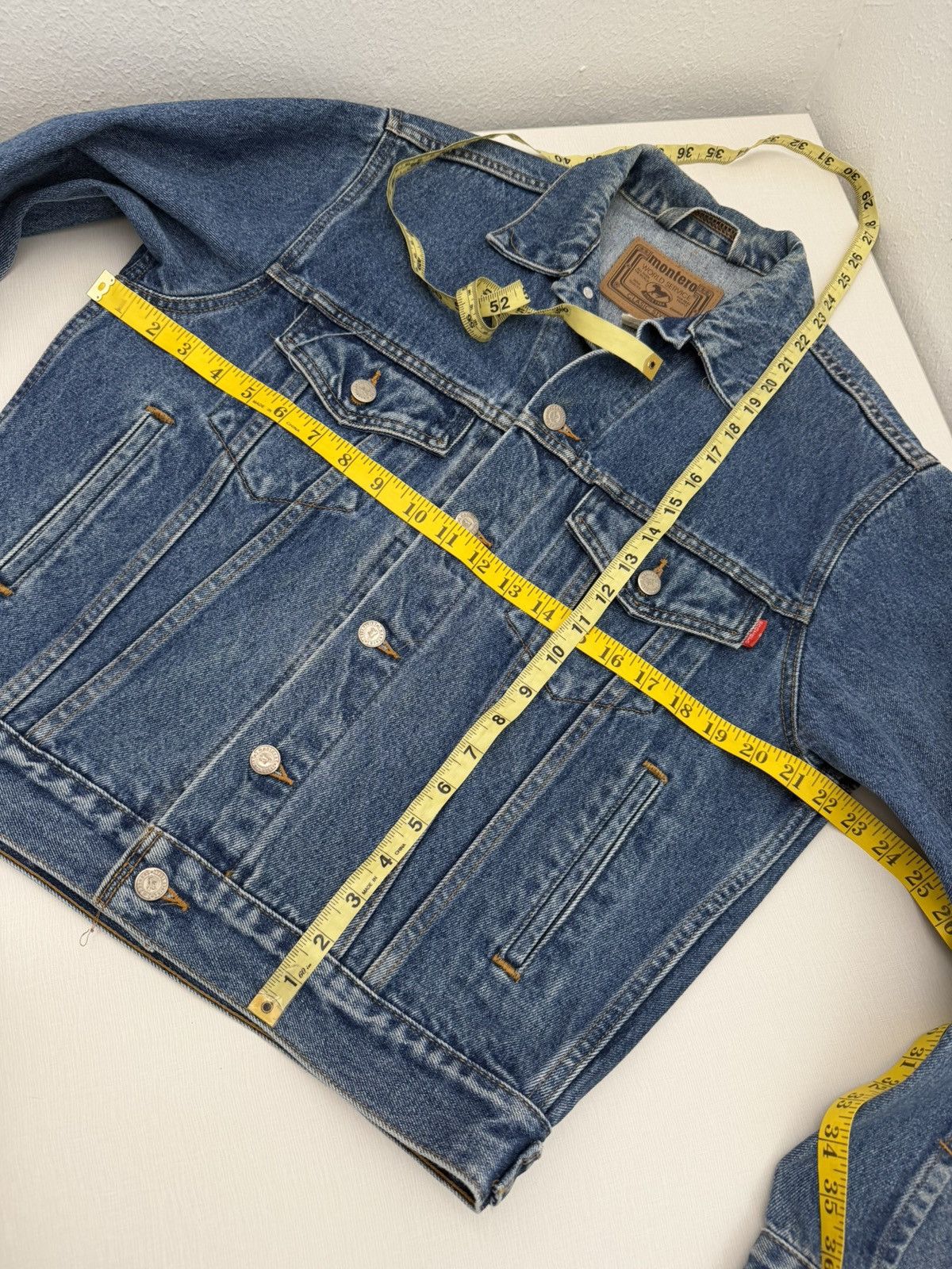 Levi's Vintage Clothing Vintage 80s Montero World Service Denim Trucker Jacket 36 Size US M / EU 48-50 / 2 - 6 Thumbnail