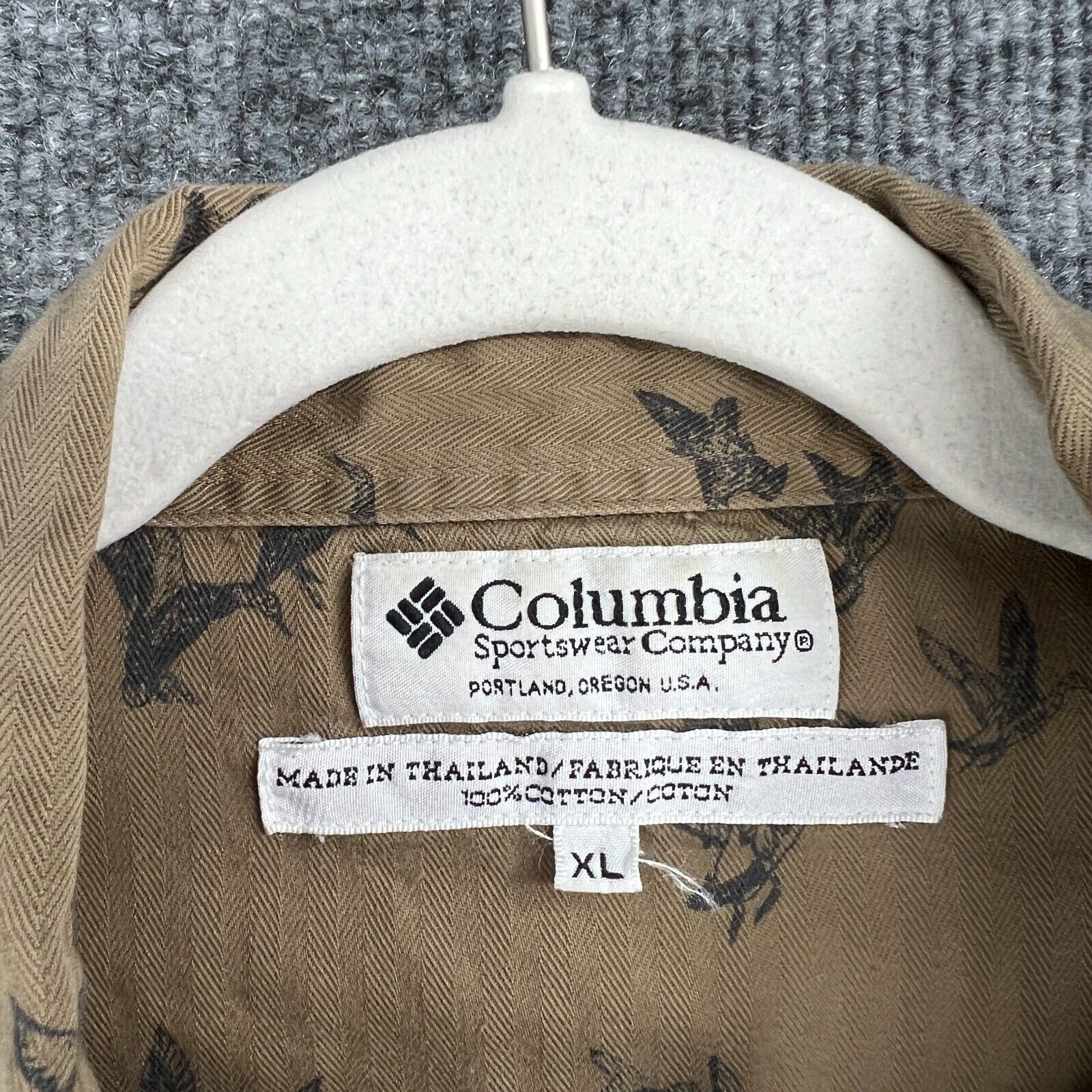 Columbia Vintage Columbia Shirt Brown All Over Duck Print XL Size US XL / EU 56 / 4 - 13 Thumbnail