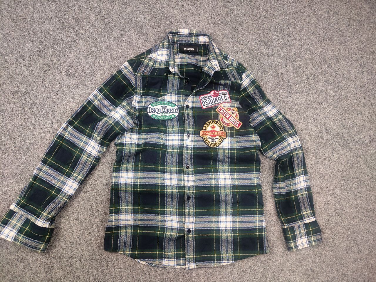 Dsquared2 Dsquared2 Design Green Logo Check Flannel Long sleeve Shirt Size US S / EU 44-46 / 1 - 4 Thumbnail