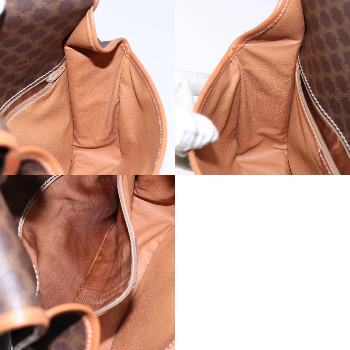 Celine CELINE Macadam Canvas Shoulder Bag Pvc Leather Brown Gold Size ONE SIZE - 12 Thumbnail