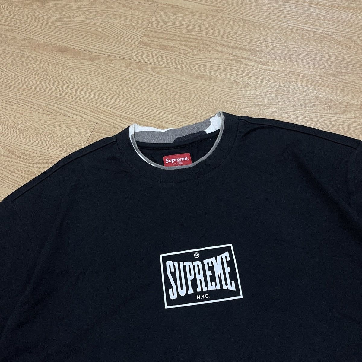 Supreme Supreme Layered Camo S/S Nyc Logo Black Size US L / EU 52-54 / 3 - 2 Thumbnail