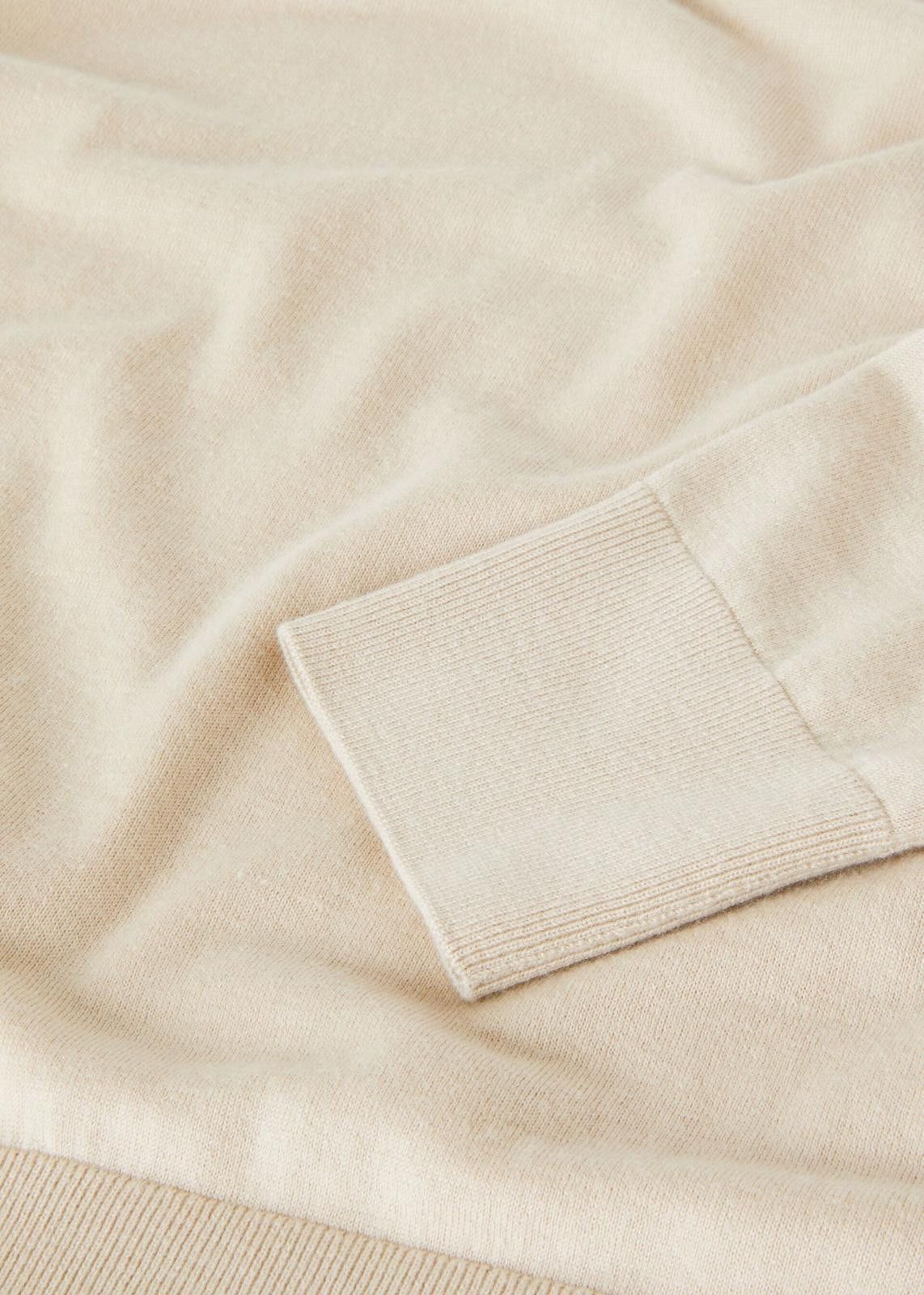 Loro Piana o1srvl11e0125 FAO1842 Kiso Crewneck Sweater in Beige Size M / US 6-8 / IT 42-44 - 3 Thumbnail