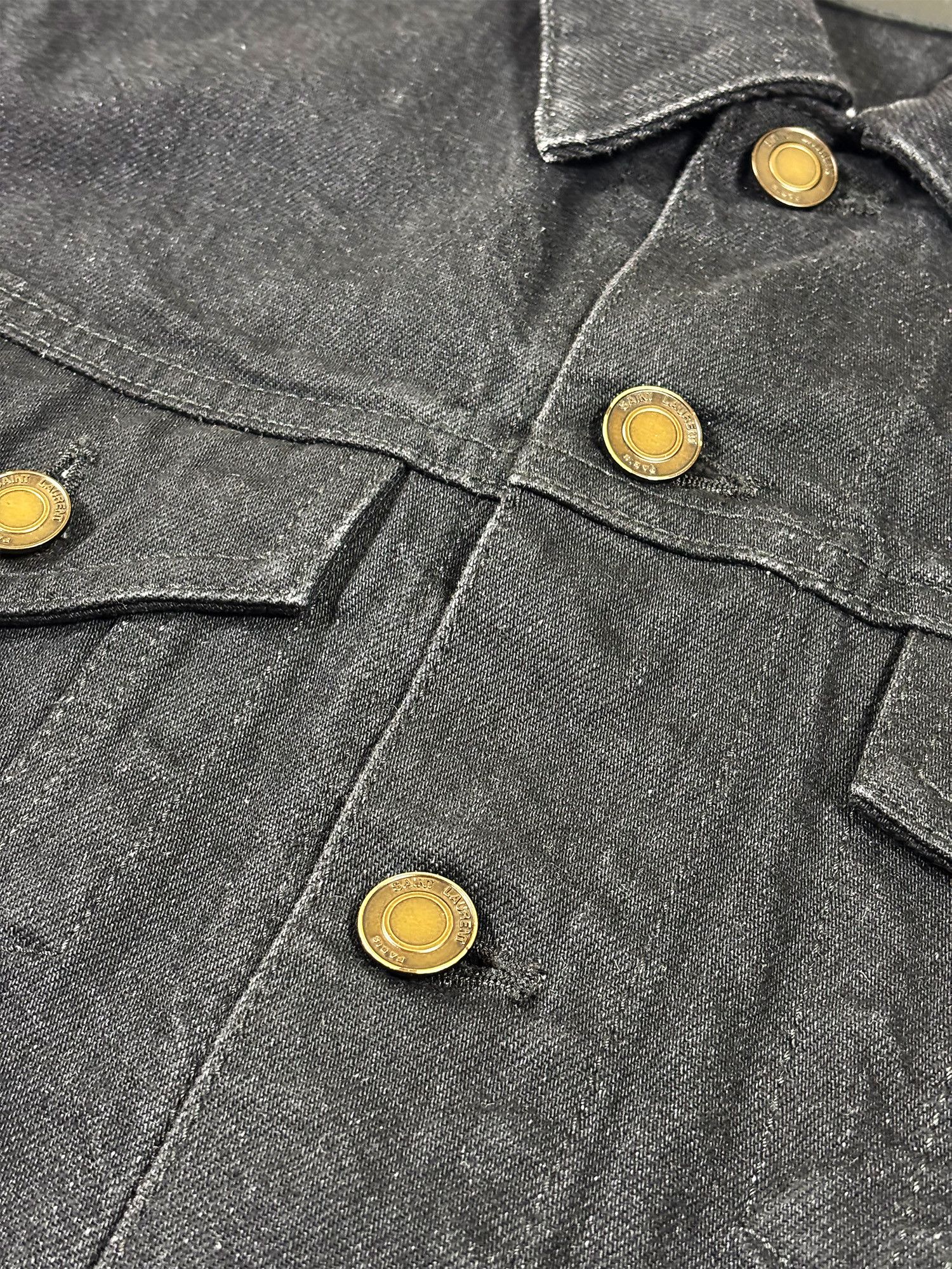 Saint Laurent Paris Classic Denim Jacket Black Size M Size US M / EU 48-50 / 2 - 5 Thumbnail