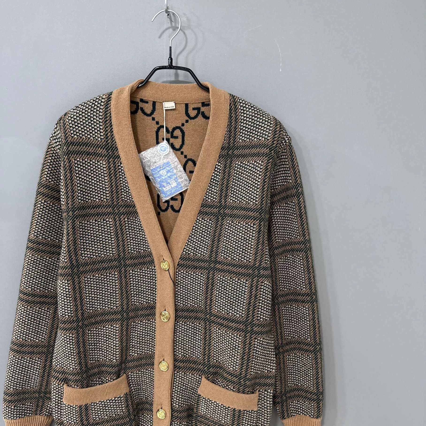Gucci GUCCI GG Monogram Reversible Wool Cardigan XXS Size XXS / US 00 / IT 34 - 4 Thumbnail