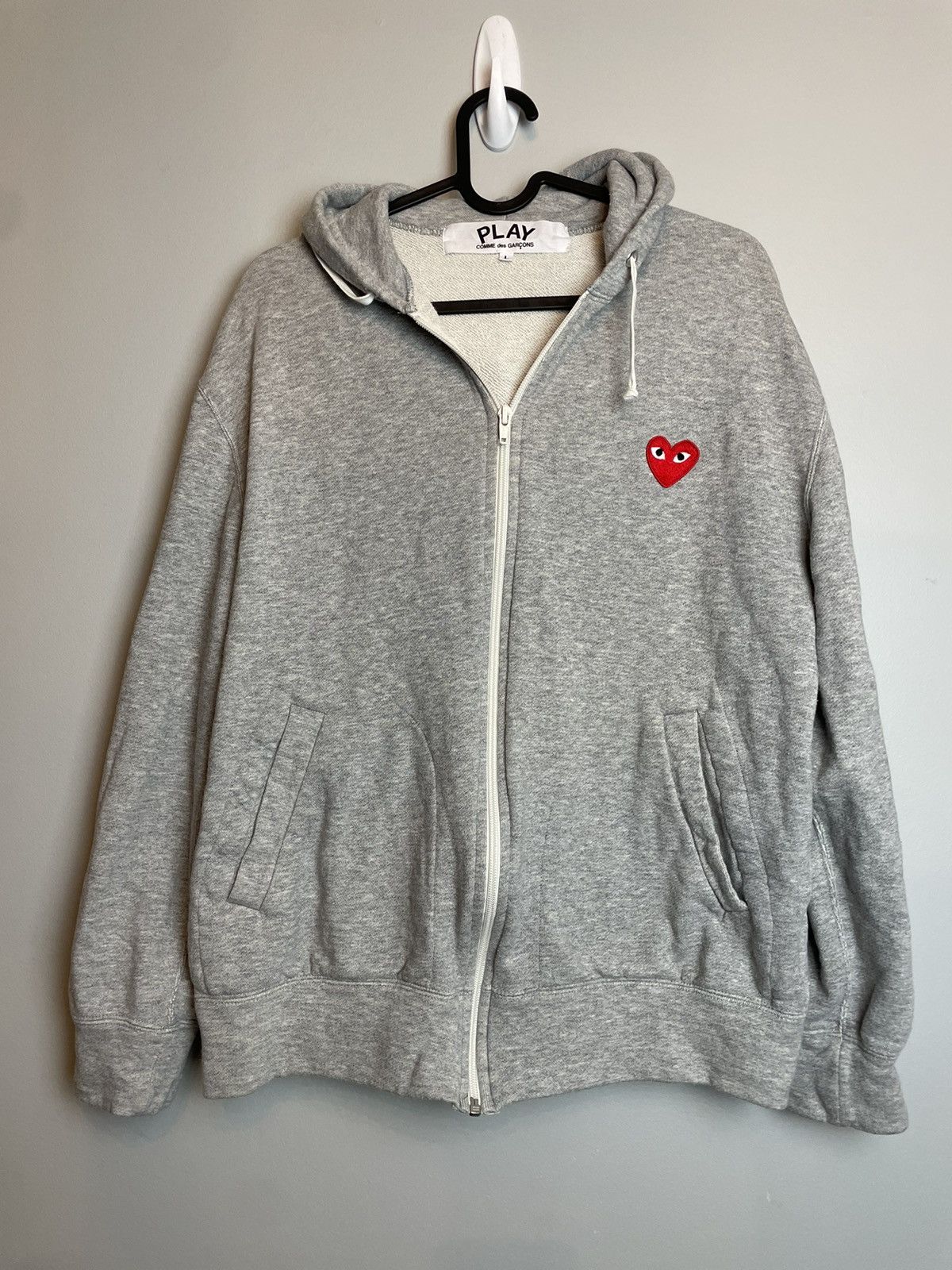 Comme des Garcons × Comme des Garcons PLAY CDG Play Zip Hoodie Size L / US 10 / IT 46 - 2 Thumbnail