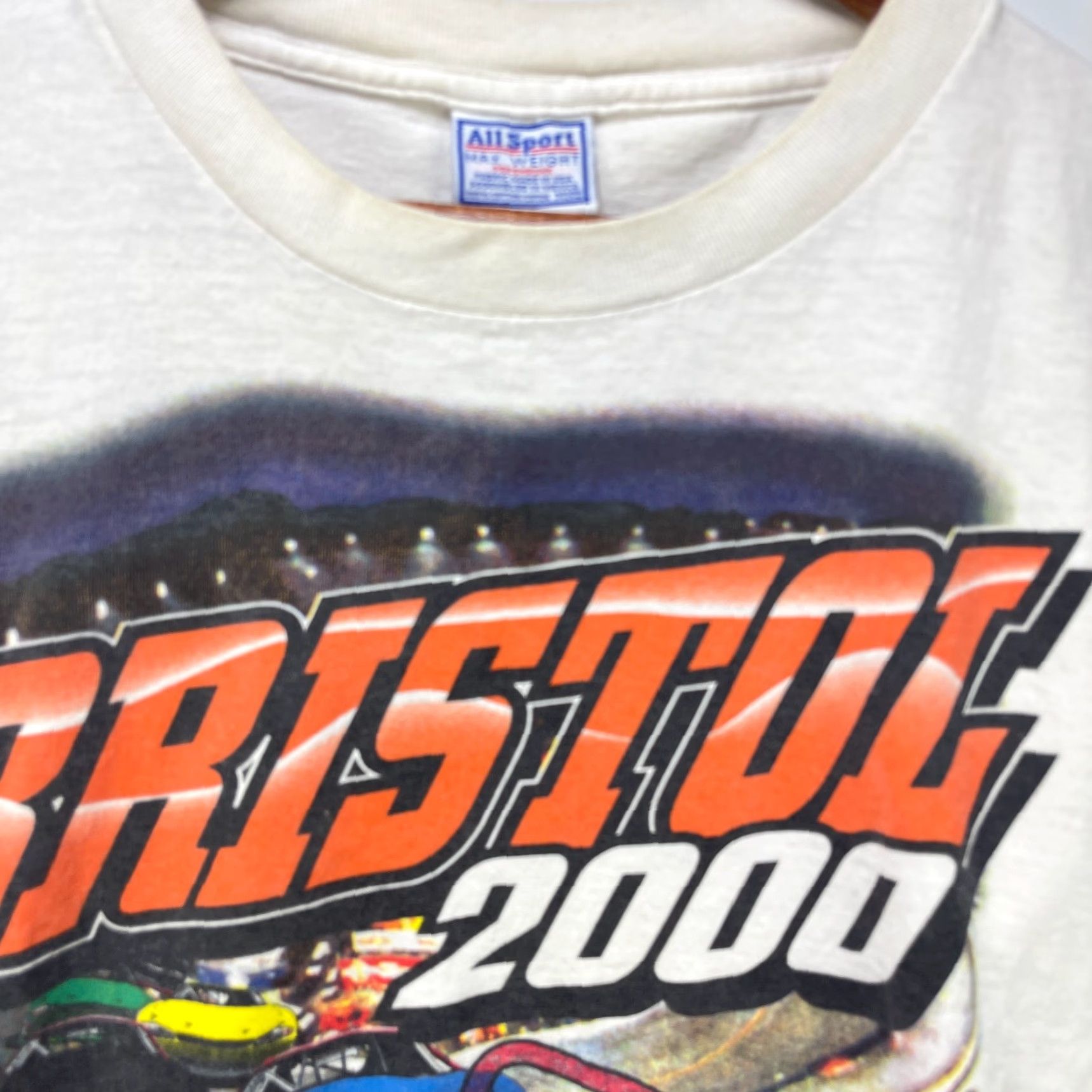 NASCAR VINTAGE NASCAR Bristol 2000 Racing T-Shirt M Men White 90s Logo Pleated Size US M / EU 48-50 / 2 - 3 Thumbnail