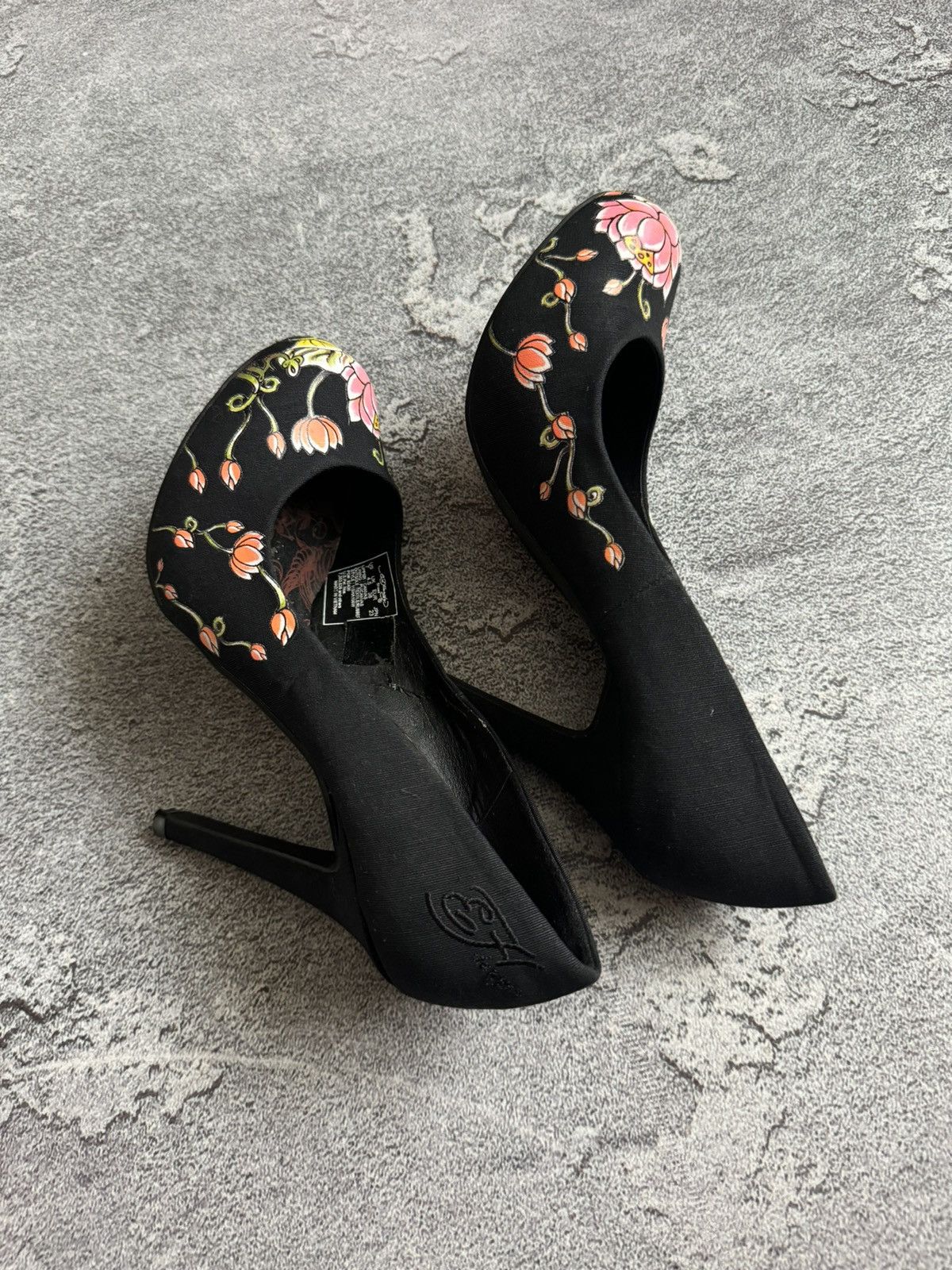 Ed Hardy × Japanese Brand Ed Hardy US7 UK4.5 EUR38 all printed heels boots shoes Size US 7 / IT 37 - 14 Thumbnail