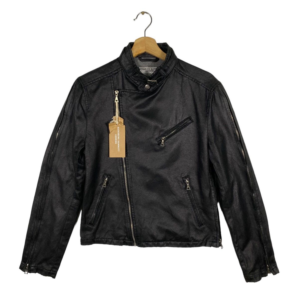 Vintage Katharine Hamnett London Jacket L Size Black Colour