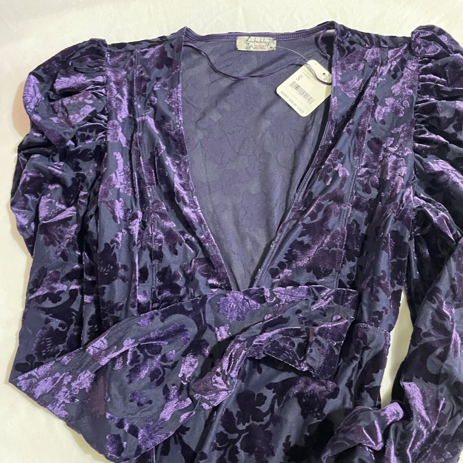 Free People Free People Velvet Burnout Bodysuit Deep Sea New Small Size S / US 4 / IT 40 - 10 Thumbnail