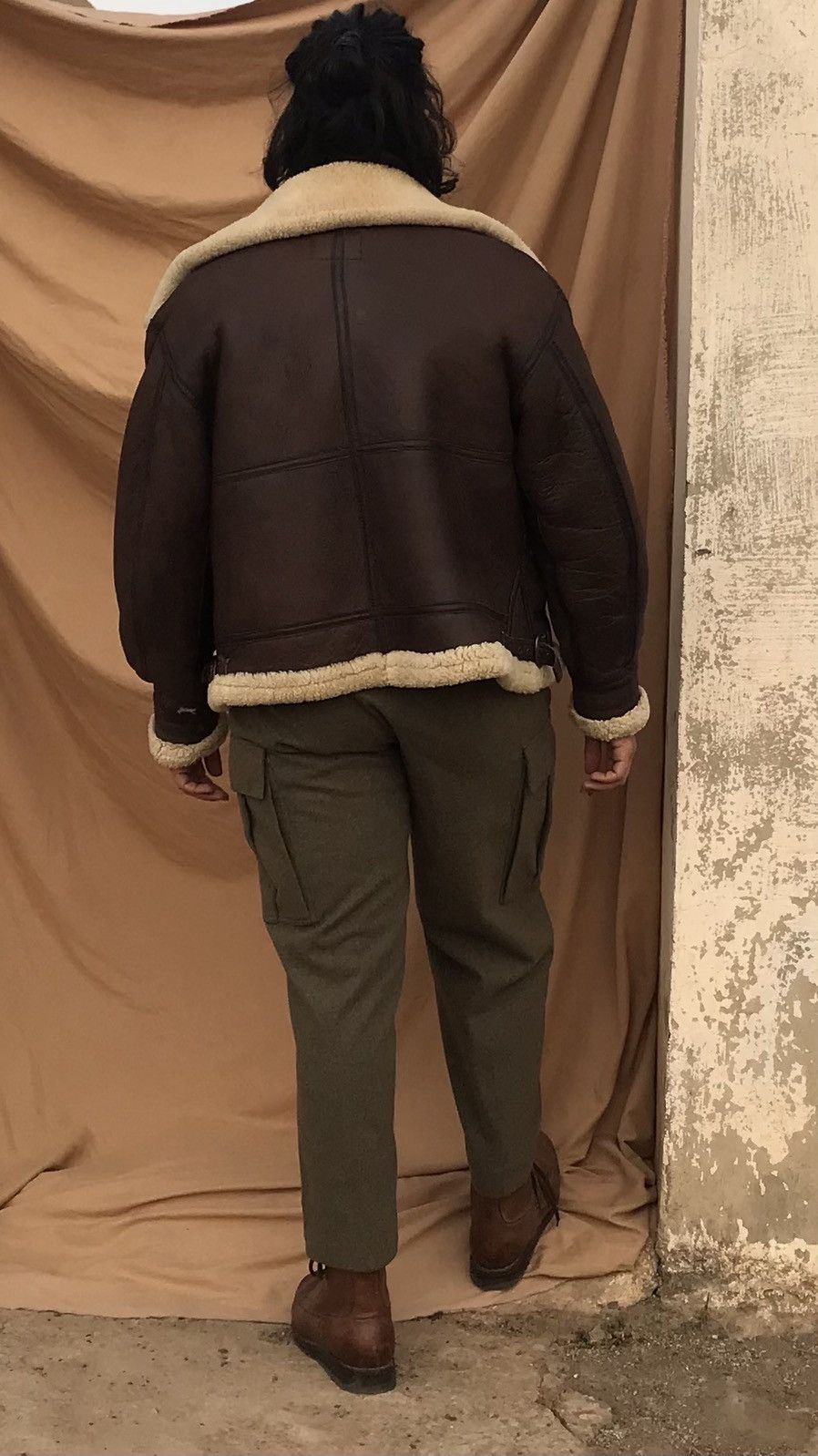 Handmade genuine shearling B3 pure natural sheep skin jacket Size US M / EU 48-50 / 2 - 4 Thumbnail
