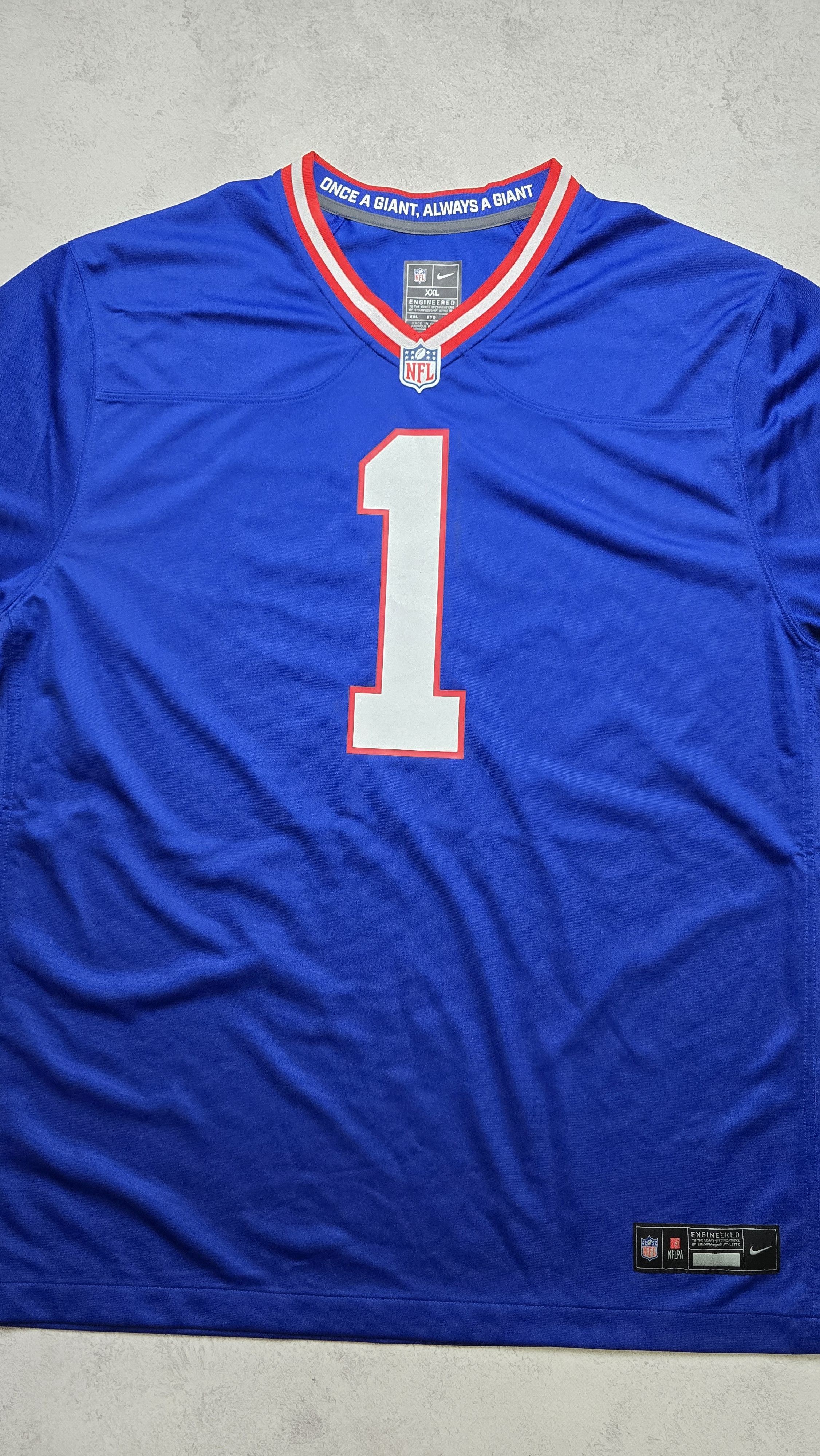 Nike Malik Nabers #1 Giants Nike NFL Game Jersey Size US XXL / EU 58 / 5 - 8 Thumbnail