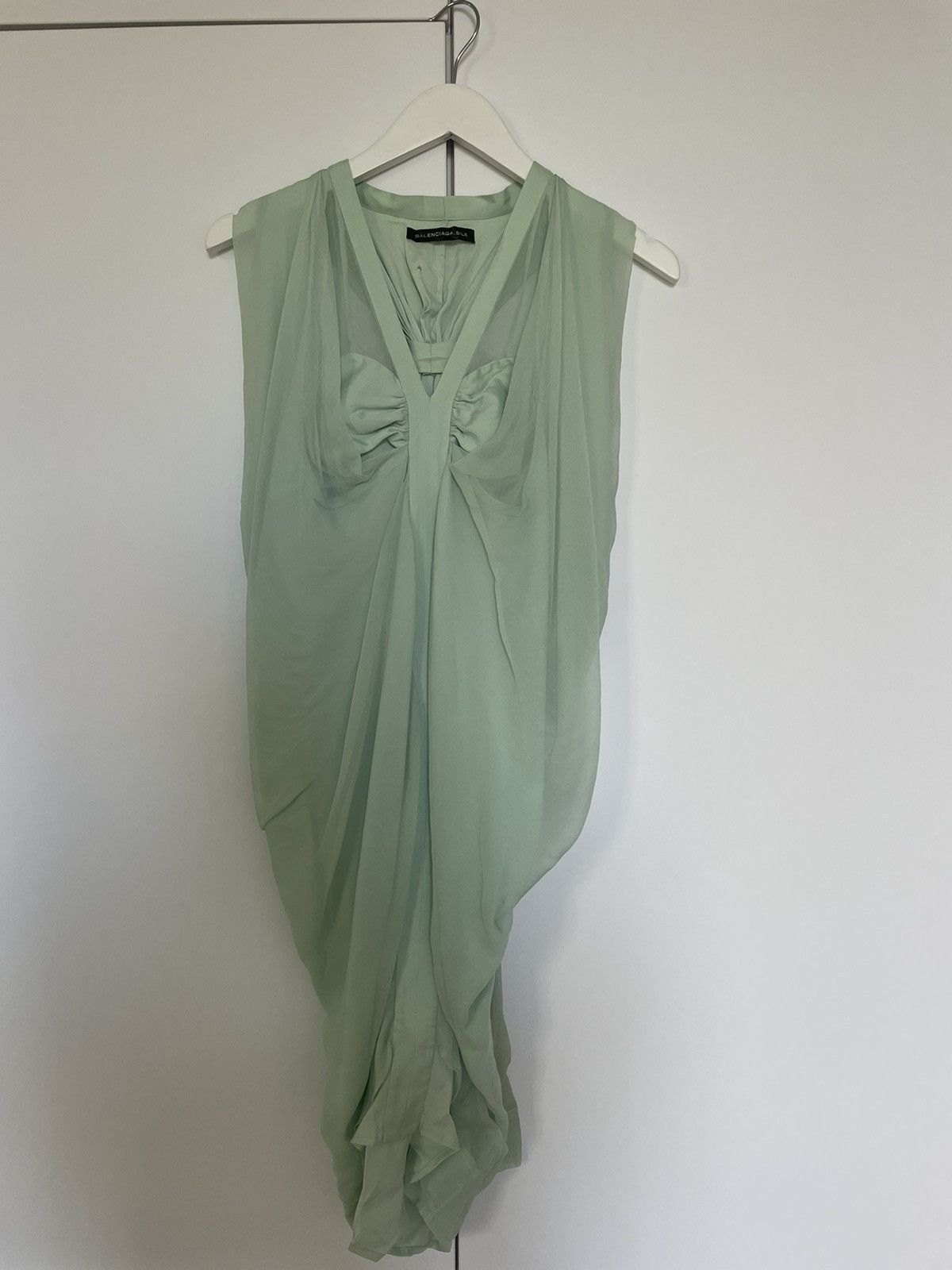 image of Green Chiffon Balenciaga Dress, Women's (Size XS)