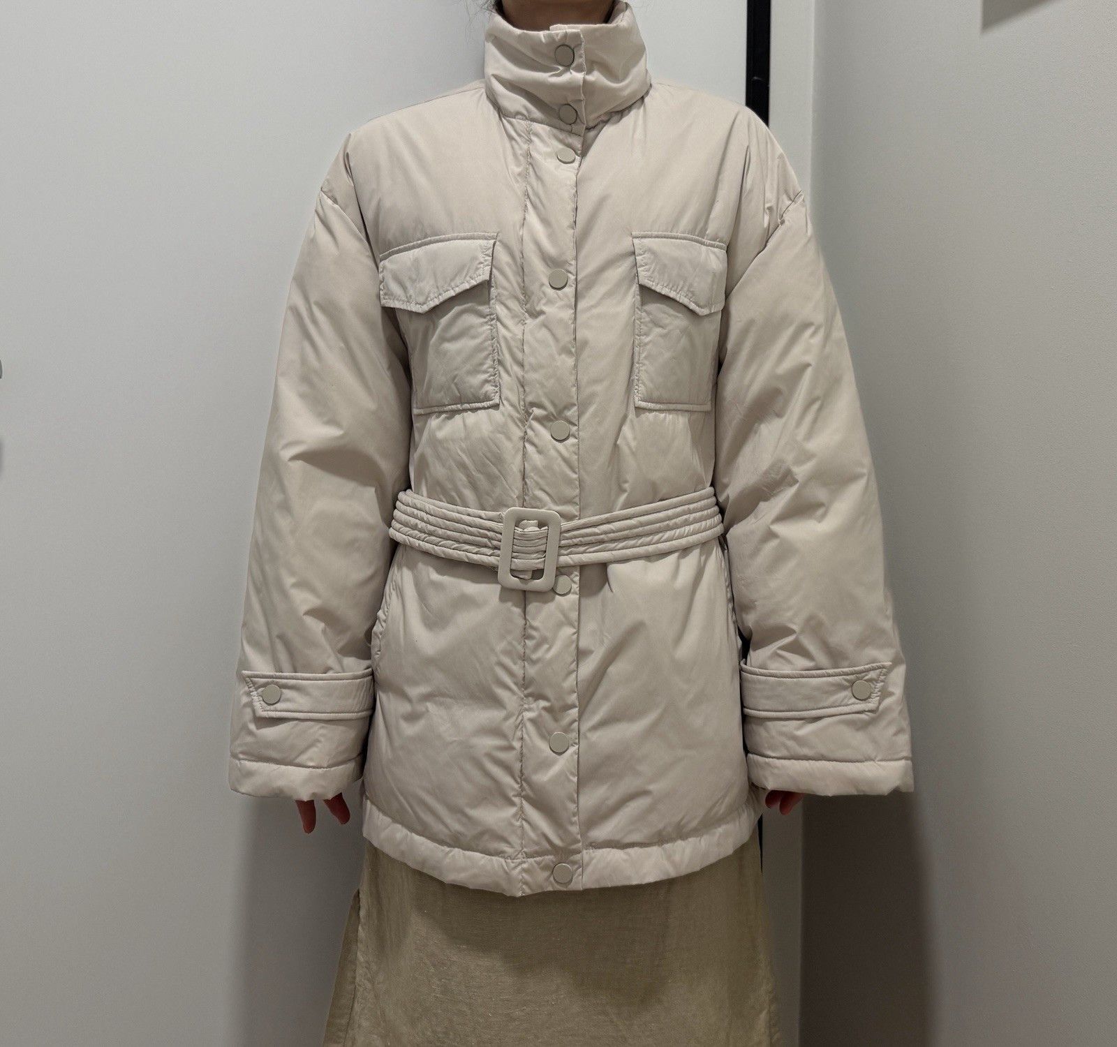 Vintage DDP Meotine Emma Down Puffer Jacket Beige Size XS/S Size S / US 4 / IT 40 - 3 Thumbnail