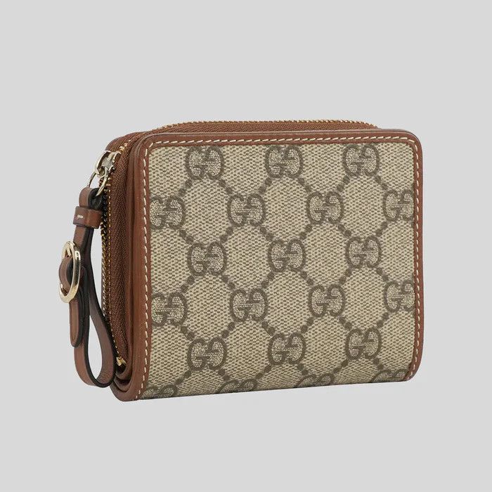 Gucci o1B3y1r0526 Size: OS / Zip Wallet in Beige Ebony Size ONE SIZE - 2 Thumbnail