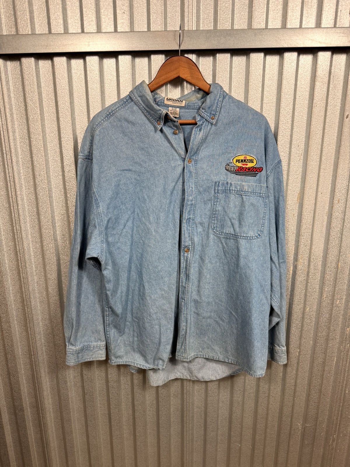Other Vintage Urban North End Denim Button up Pennzoil Racing Size US XL / EU 56 / 4 - 1 Thumbnail