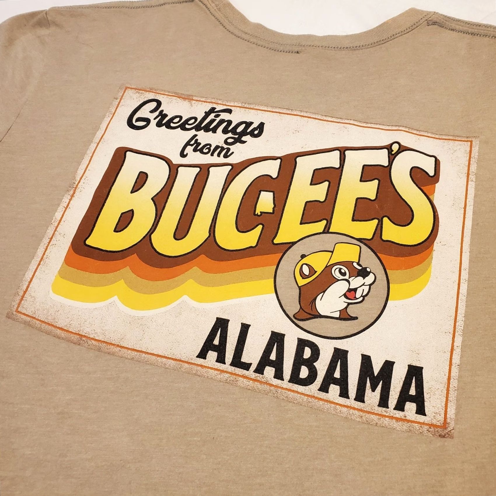 Logo 7 Buccee's Shirt Mens 2XL Tan Alabama Logo Southern Truck Stop T Size US XXL / EU 58 / 5 - 7 Thumbnail