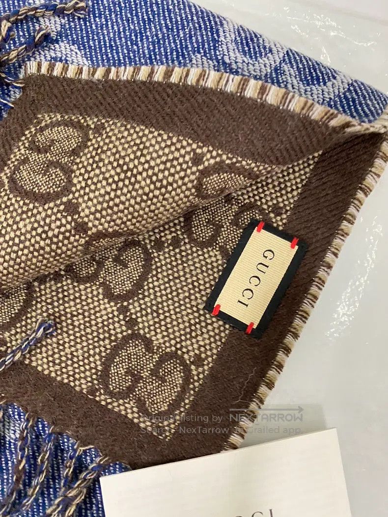 Gucci Gucci Scarf denim blue Size ONE SIZE - 4 Thumbnail