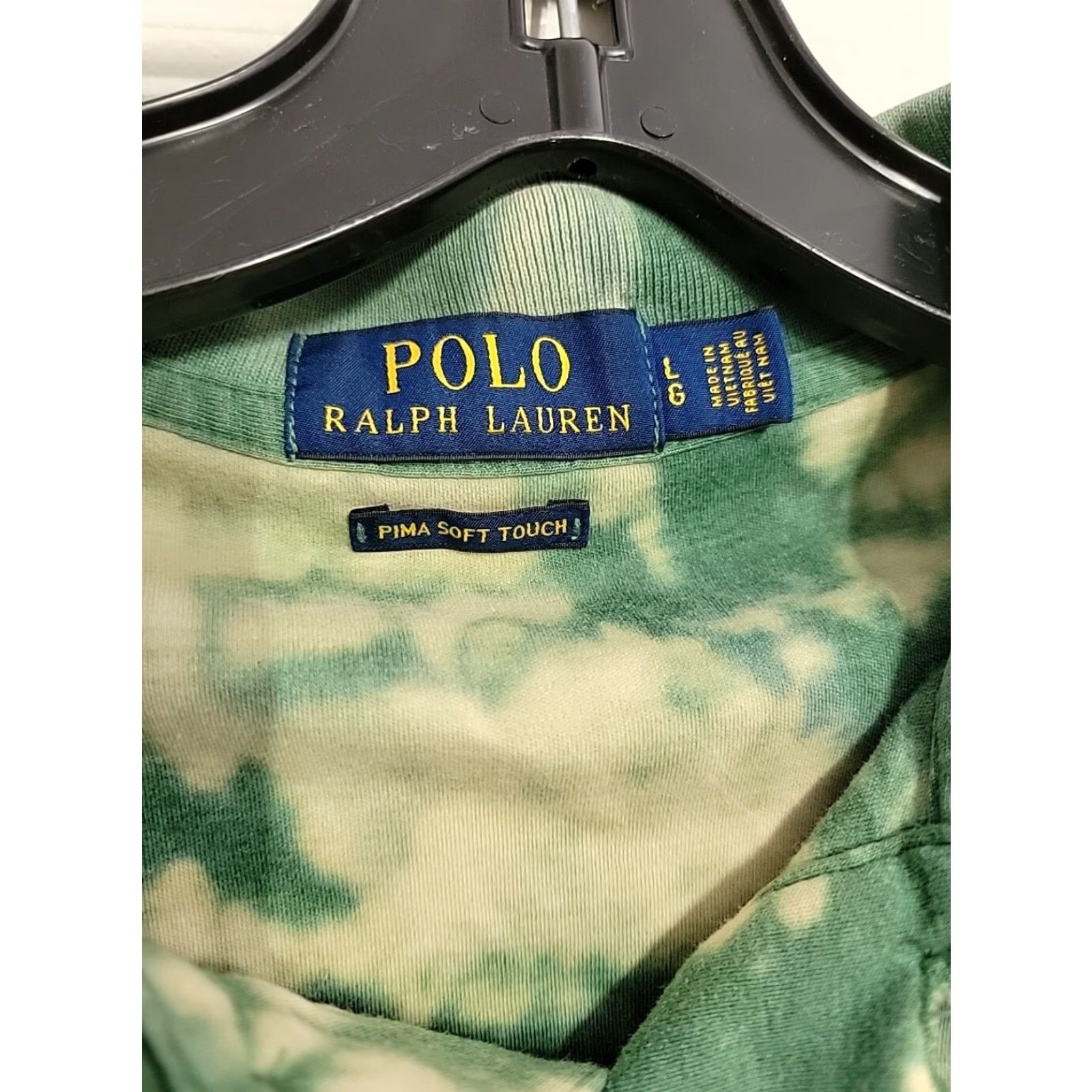 Polo Ralph Lauren VINTAGE Polo Ralph Lauren Polo Shirt Short Sleeve Men L Green Tan Logo Polo Shirt, Regular Fit, All Seasons, Golf Casual, Chest 22.5, Length 28.5 Size US L / EU 52-54 / 3 - 3 Thumbnail