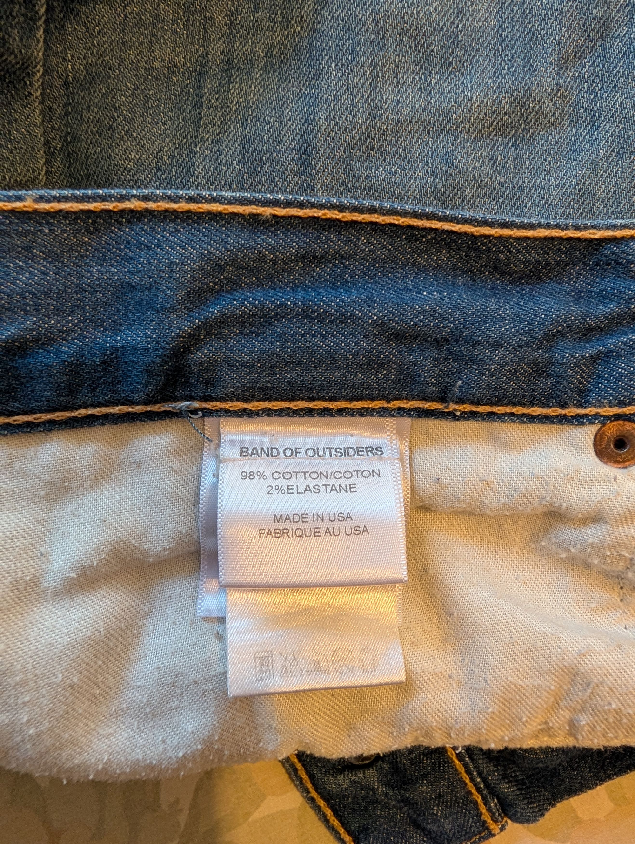 Band Of Outsiders × Designer BAND OF OUTSIDERS STRAIGHT JEANS MADE IN USA Size US 31 - 17 Thumbnail