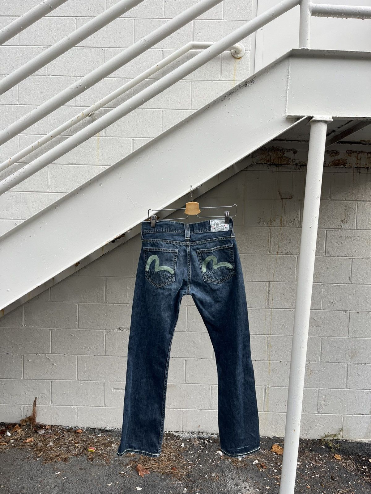 Evisu Jade painted Evisu denim jeans Size US 31 - 2 Thumbnail