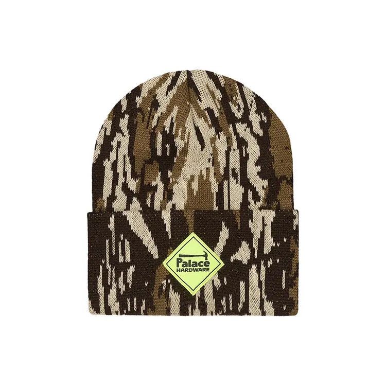Palace Palace Hardware Woven Logo Beanie Cuffed Hat Knit Cap Camo Size ONE SIZE - 1 Thumbnail