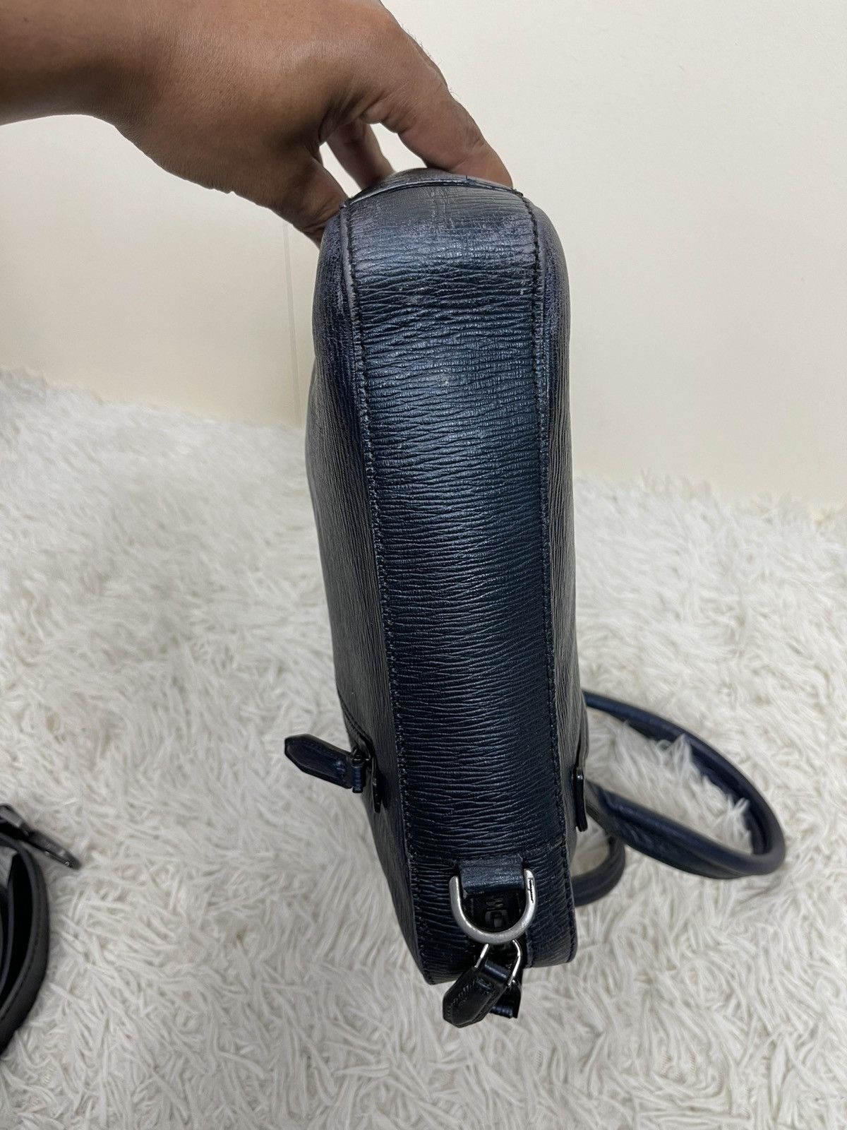 Salvatore Ferragamo Salvatore Ferragamo Blue Leather Briefcase Size ONE SIZE - 14 Thumbnail