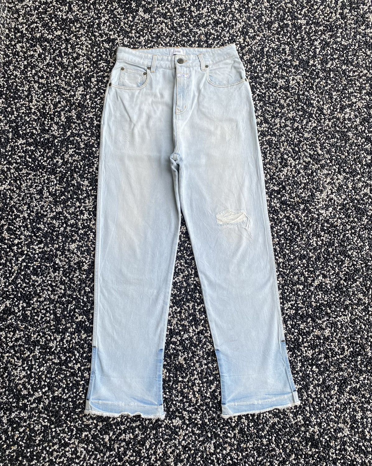 image of Avant Garde x Closed Marithe Francois Girbaud Closed High Rise Distress Denim in Blue, Women's (Siz