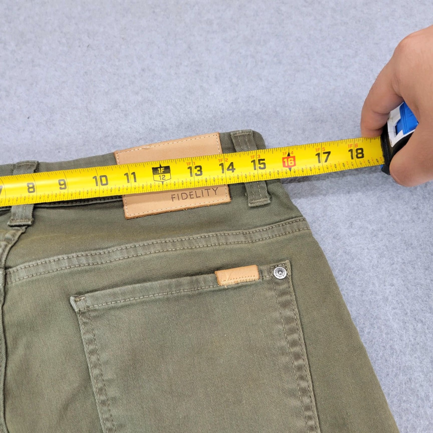 Vintage Fidelity Denim Jeans Mens 30 Slim Straight Karma Olive Jimmy Zip Fly 5-Pocket Made USA Mens Size US 30 / EU 46 - 7 Thumbnail