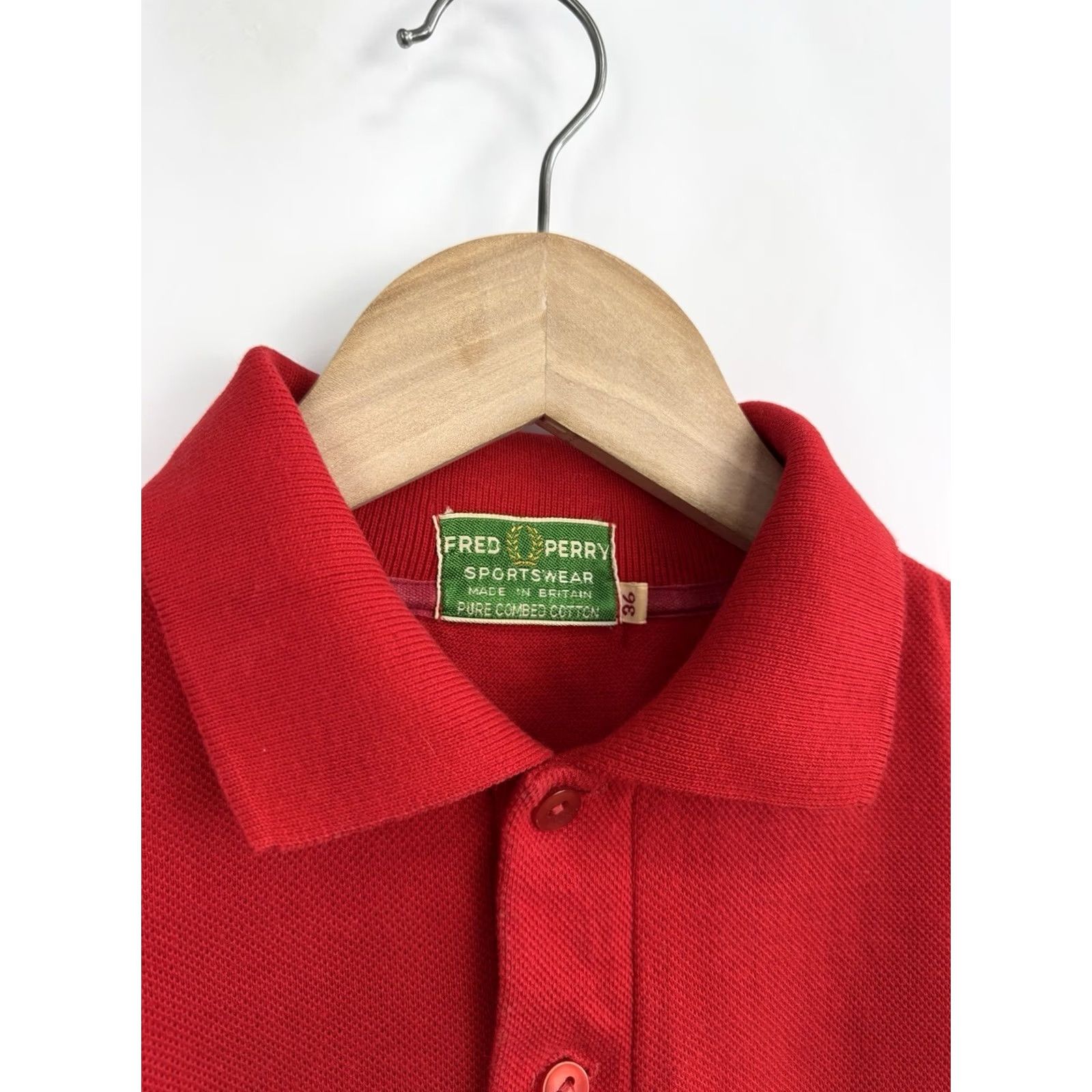 Fred Perry VINTAGE Fred Perry Tennis Polo T-Shirt Red 80s Mens Regular 36 UK Size 36 Retro Rare T-Shirt Size US M / EU 48-50 / 2 - 6 Thumbnail