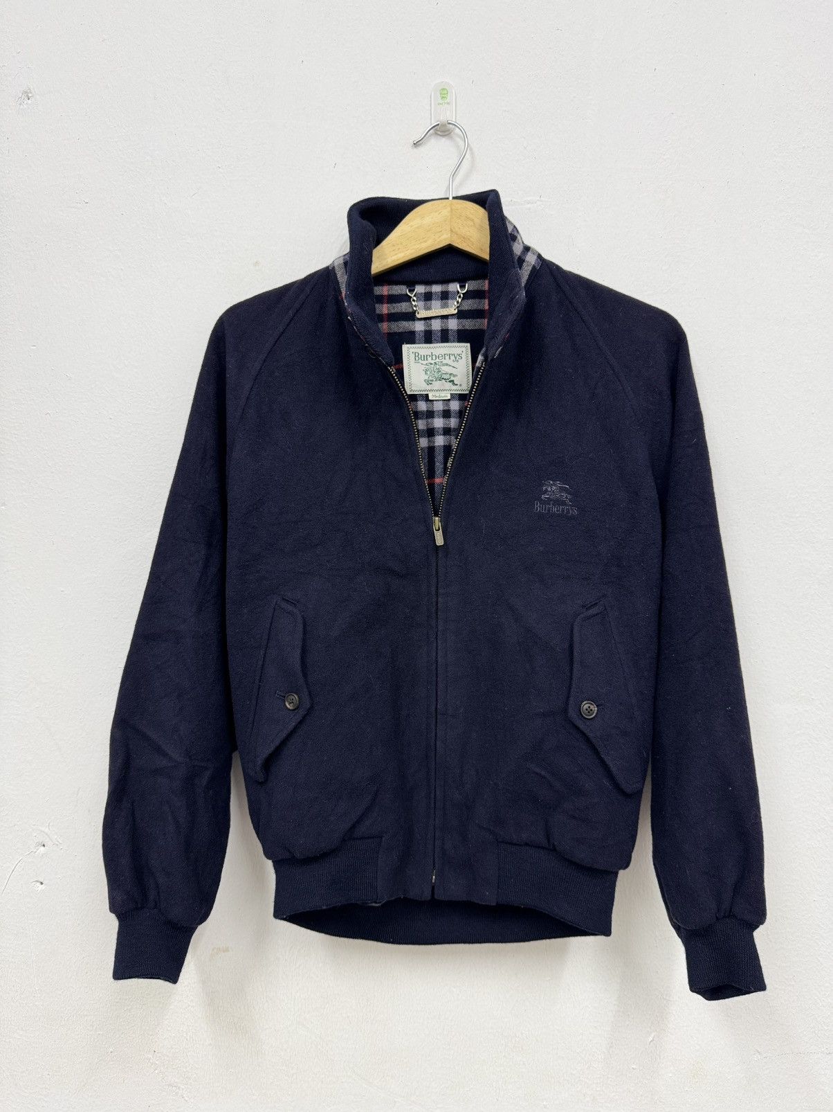 Burberry × Vintage Vintage Burberrys Wool Jacket Dark Blue Size US M / EU 48-50 / 2 - 1 Thumbnail