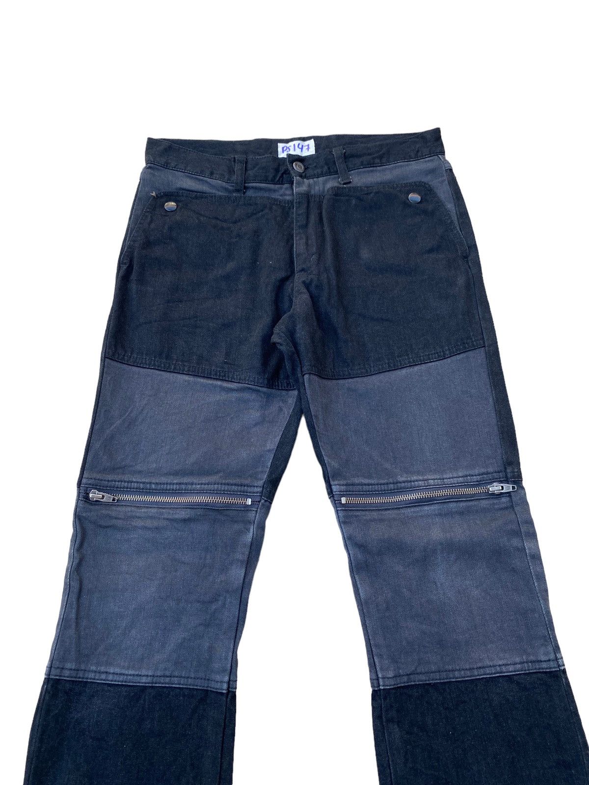 N.Hoolywood N.HOOLYWOOD Compile Panel Zipper Biker Denim - Made in Japan Size US 29 - 3 Thumbnail