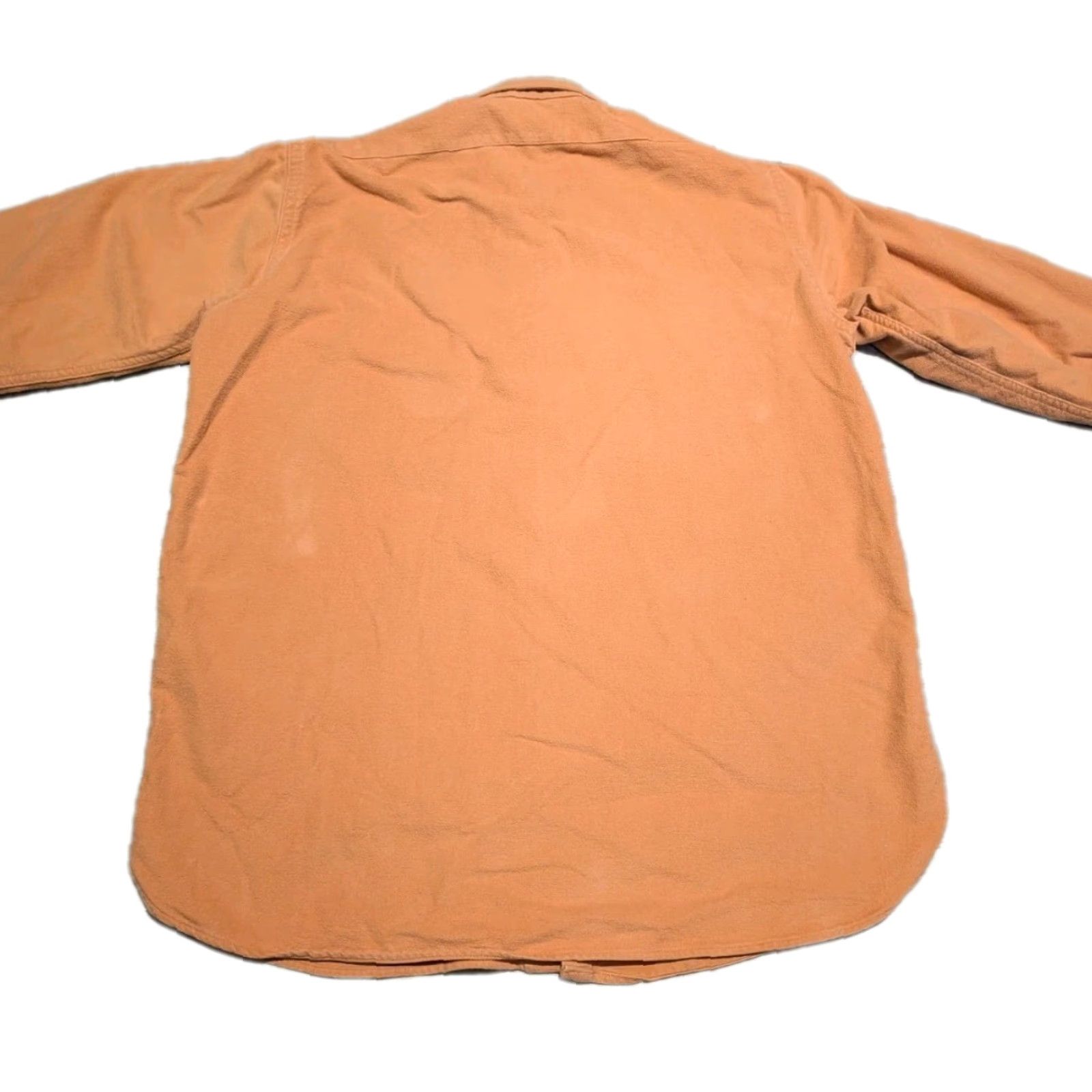 Vintage VINTAGE LL Bean Button-Up Shirt Mens Peach Chamois Cloth USA Made 16.5 L Tall Long Sleeve Solid Orange Size US L / EU 52-54 / 3 - 3 Thumbnail