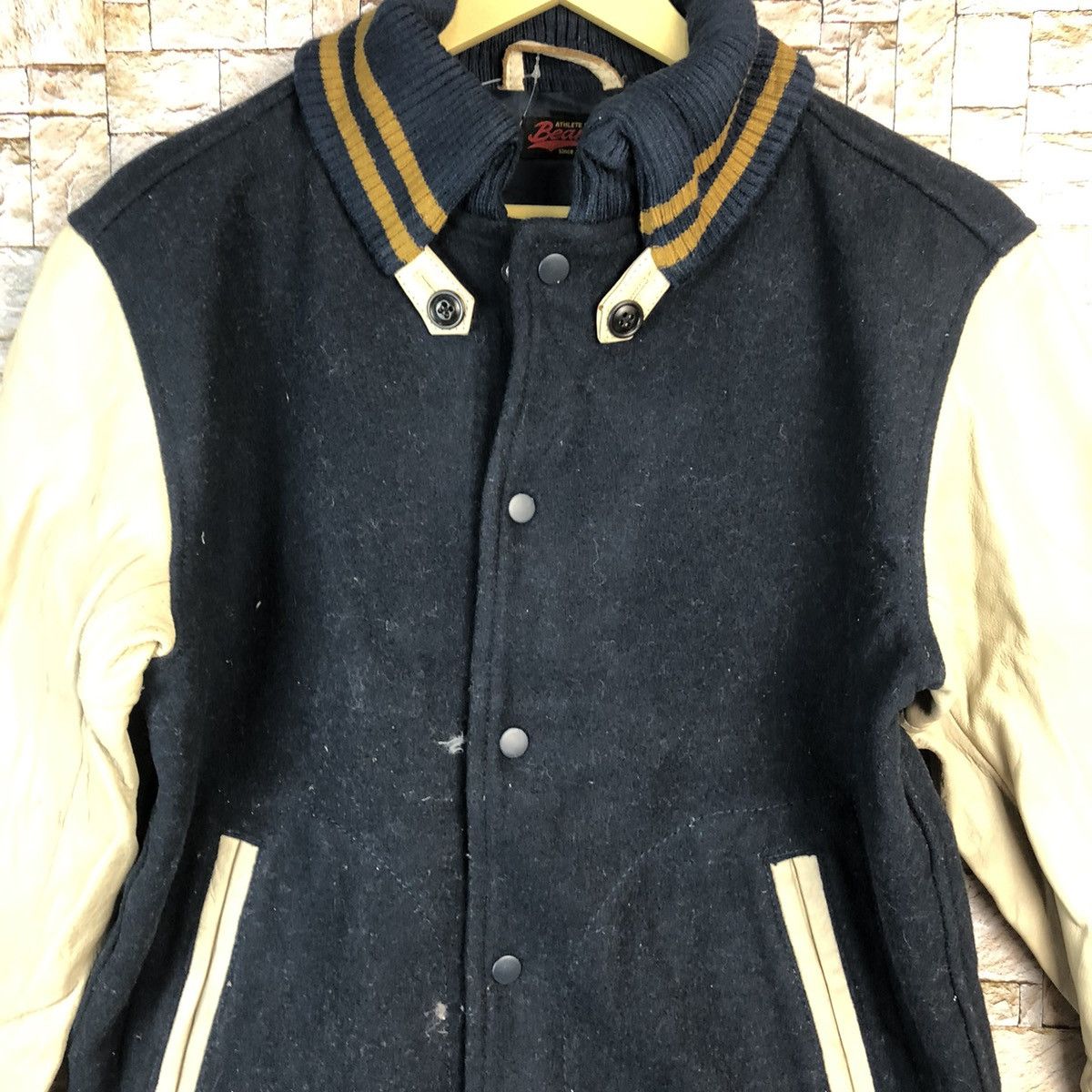 Beams Plus × Vintage Beams Brown Bombers varsity Jacket #A828 Size US M / EU 48-50 / 2 - 5 Thumbnail