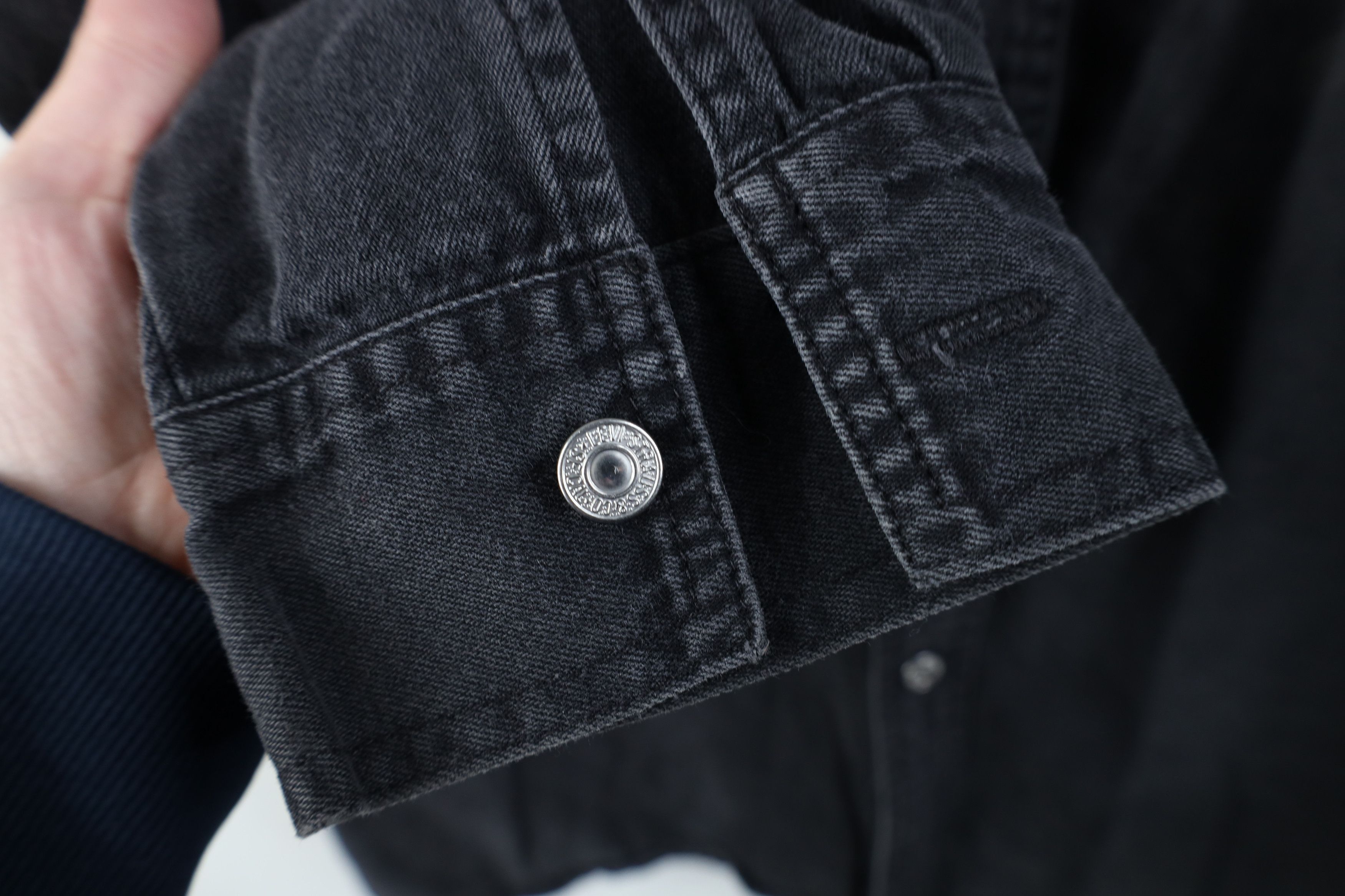Levi's Vintage Y2K 2003 Levis Denim Jean Collared Buton Shirt Black Size US M / EU 48-50 / 2 - 11 Thumbnail
