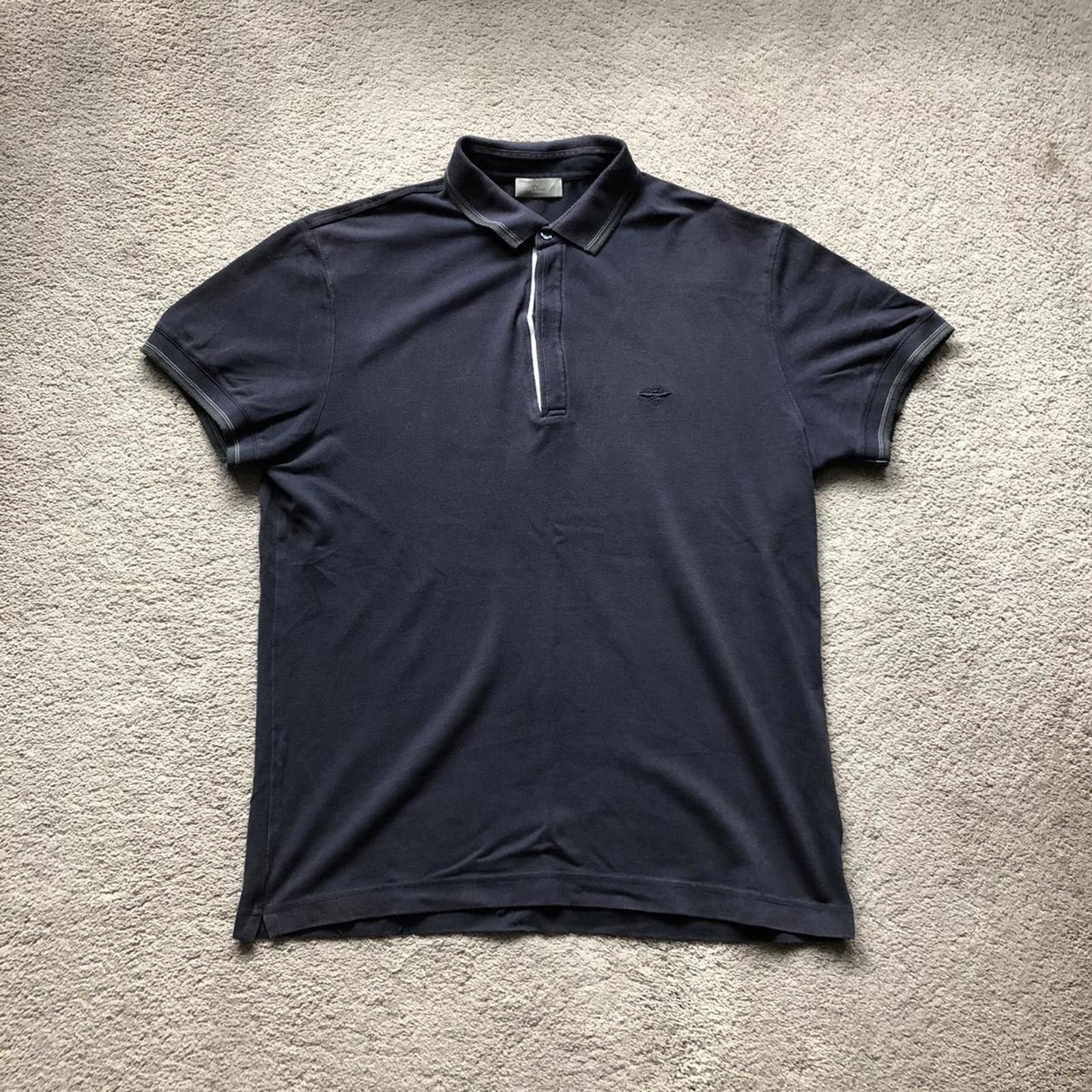 Dior Navy Dior Bee Polo Size US M / EU 48-50 / 2 - 1 Thumbnail