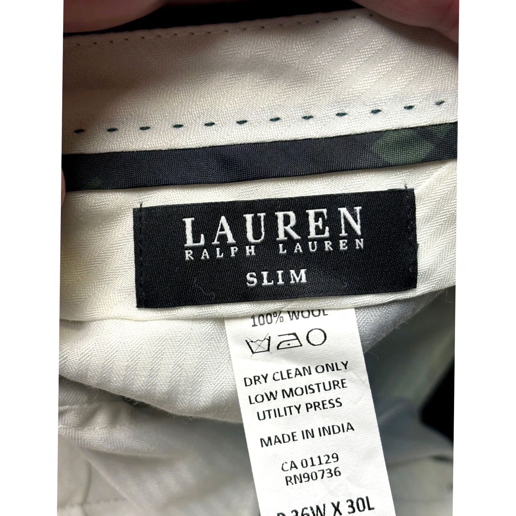 Ralph Lauren Lauren Ralph Lauren Dress Pants Slim Fit 36x30 Wool Charcoal Grey Check Men Regular Pants Size US 36 / EU 52 - 3 Thumbnail