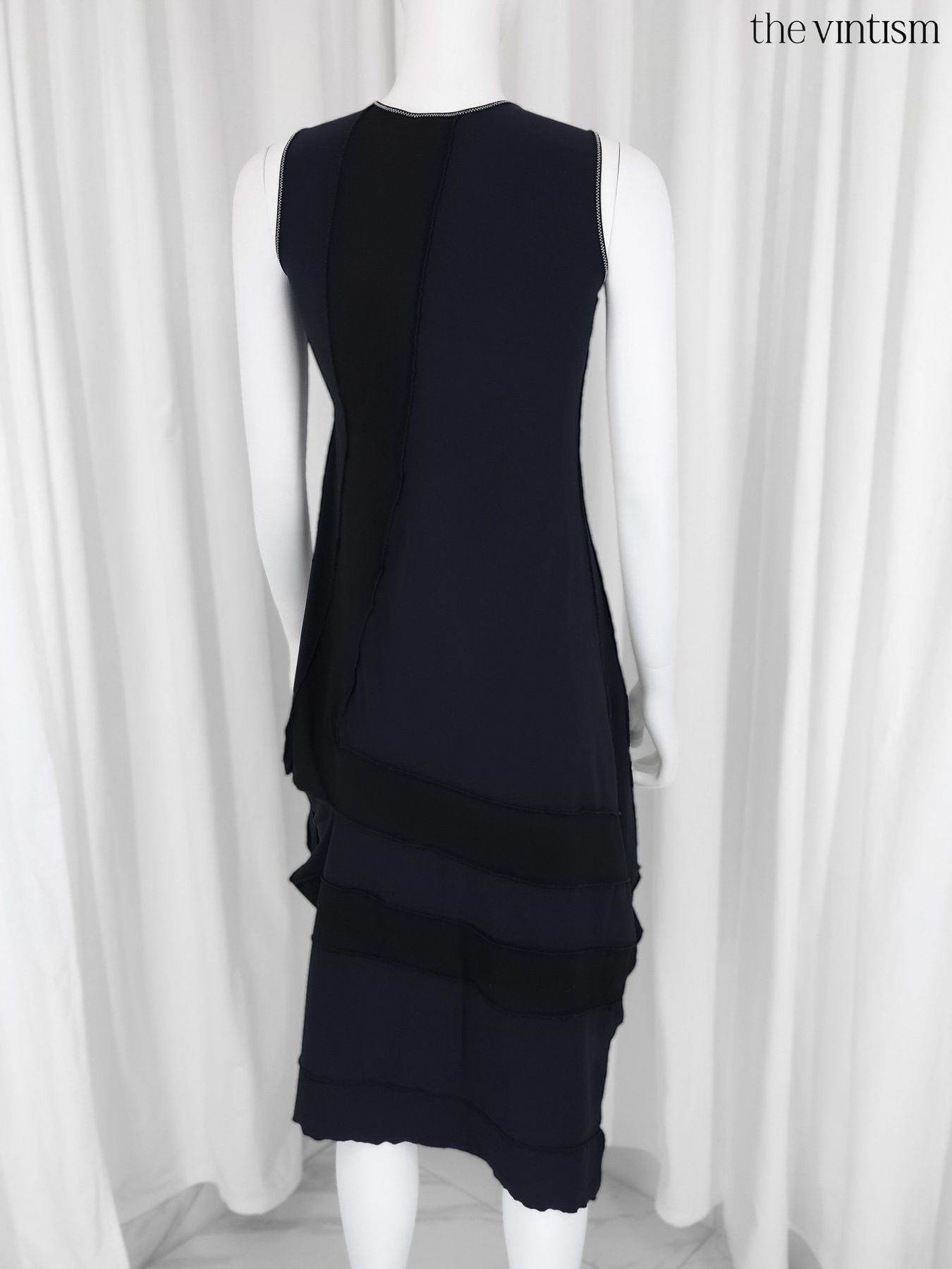 Marithe + Francois Girbaud Marithe + Francois Girbaud Archival Navy Stretch Nylon Dress Size S / US 4 / IT 40 - 8 Thumbnail