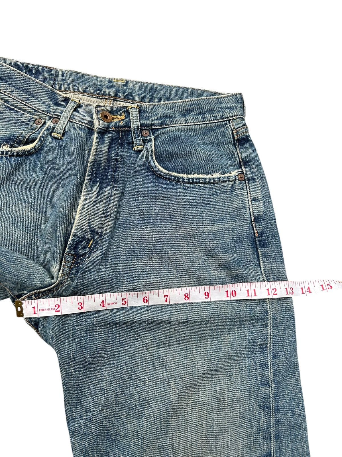 Japanese Brand × Kapital × Vintage Edwin Selvedge Baggy Distressed Vintage Denim Jeans Size US 30 / EU 46 - 13 Thumbnail