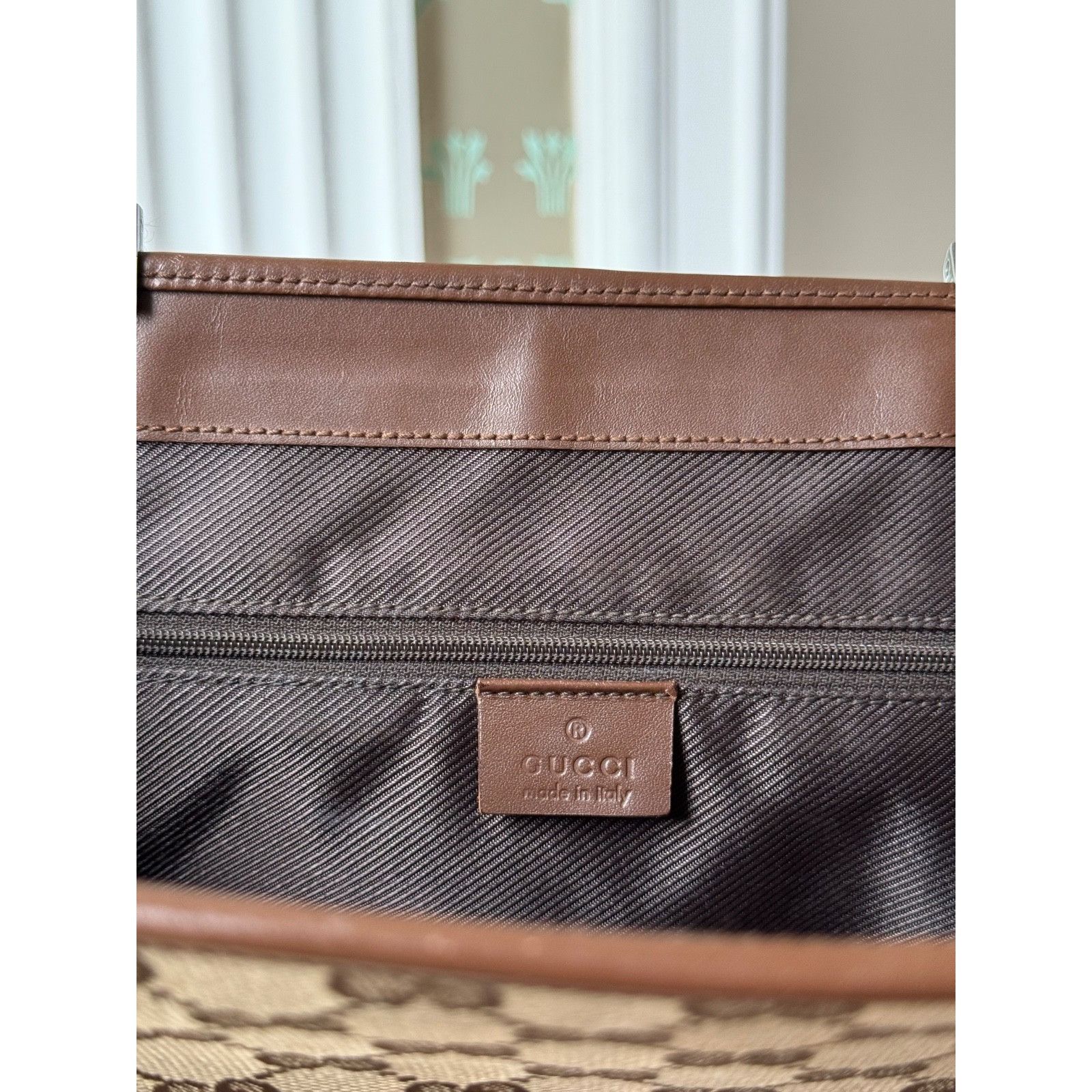 Gucci Gucci Monogram Jackie Canvas Beige Brown Shoulder Bag Size ONE SIZE - 6 Thumbnail