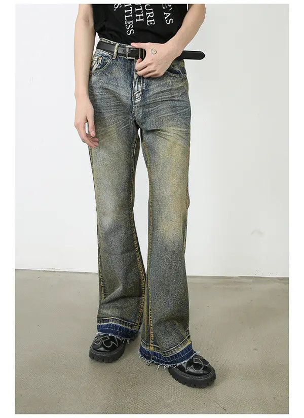 VIBE Japanese retro loose straight flared jeans Size US 32 / EU 48 - 4 Thumbnail