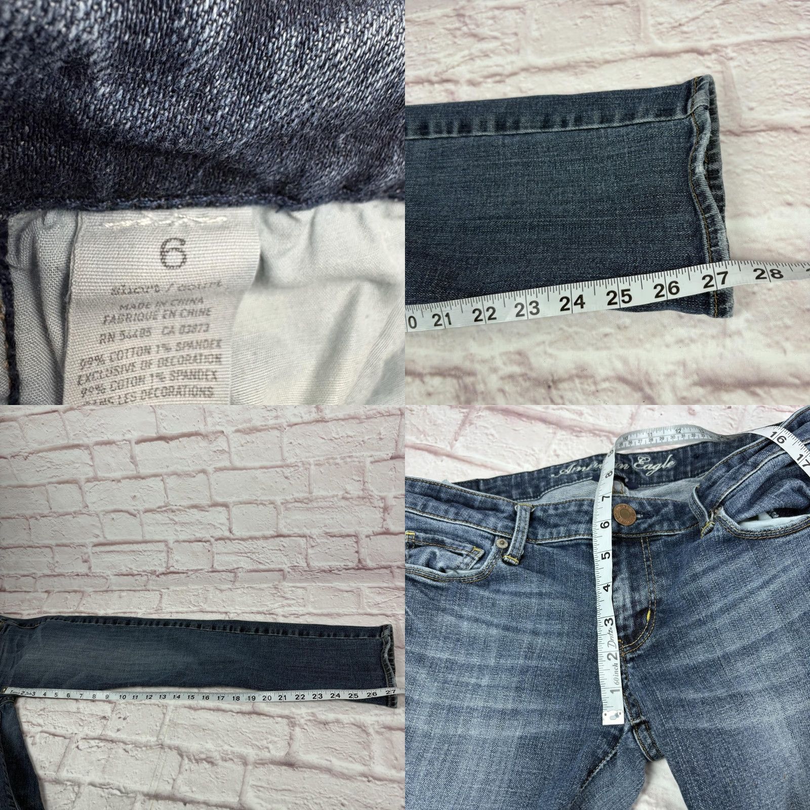 American Eagle Outfitters American Eagle Outfitters Jeans Womens 6 Low Rise Skinny Stretch 31x27 Denim Size 28" / US 6 / IT 42 - 9 Thumbnail