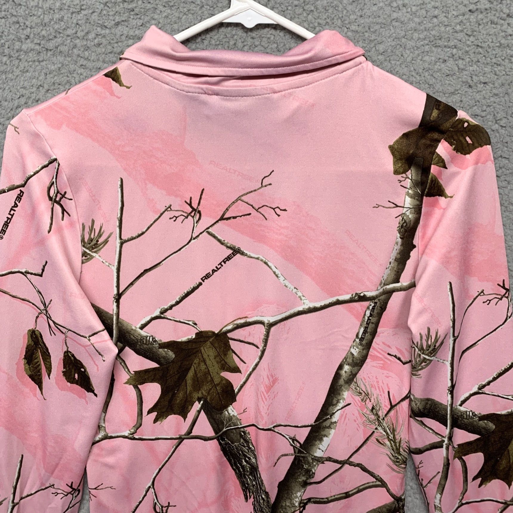 Realtree Bushmaster Activewear Realtree Pink Size Small 1/3 Zip Thumb Holes Pullover Top Women Athletic Shirt Size S / US 4 / IT 40 - 5 Thumbnail