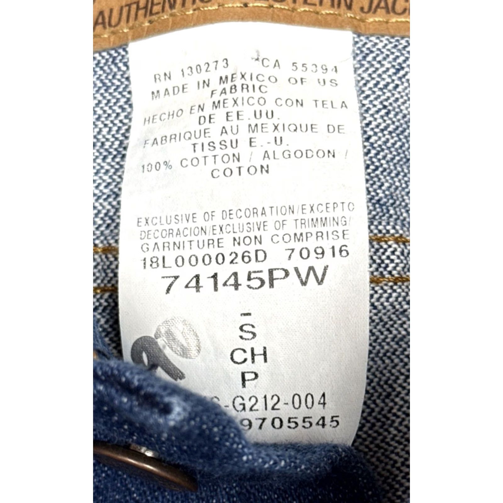 Wrangler Wrangler Western Denim Jacket Mens Size Small Button Blue Embroidered Cowboy 20x24 Regular Biker Style Jacket Size US S / EU 44-46 / 1 - 4 Thumbnail