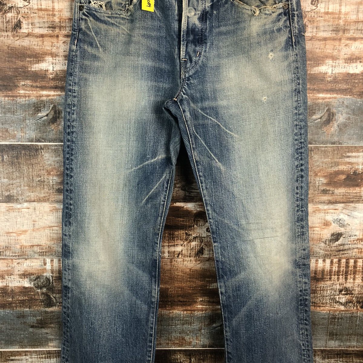 Japanese Brand DL Japanese Brand Blue Distressed Denim Pants #C089 Size US 31 - 5 Thumbnail