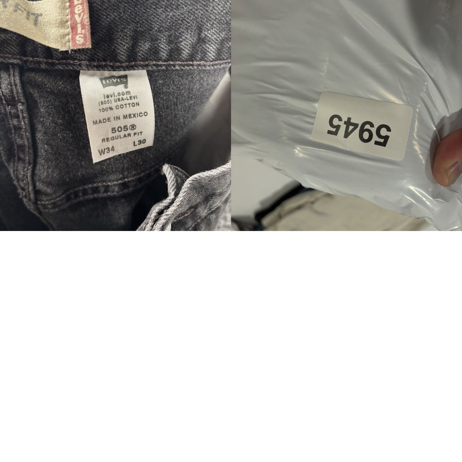 Levi's VINTAGE Levi's 505 Jeans Mens 33 Regular 30in Black Denim Straight Leg Distressed Pockets 5-Pocket Logo 90s Grunge USA Mens Size US 33 - 8 Thumbnail
