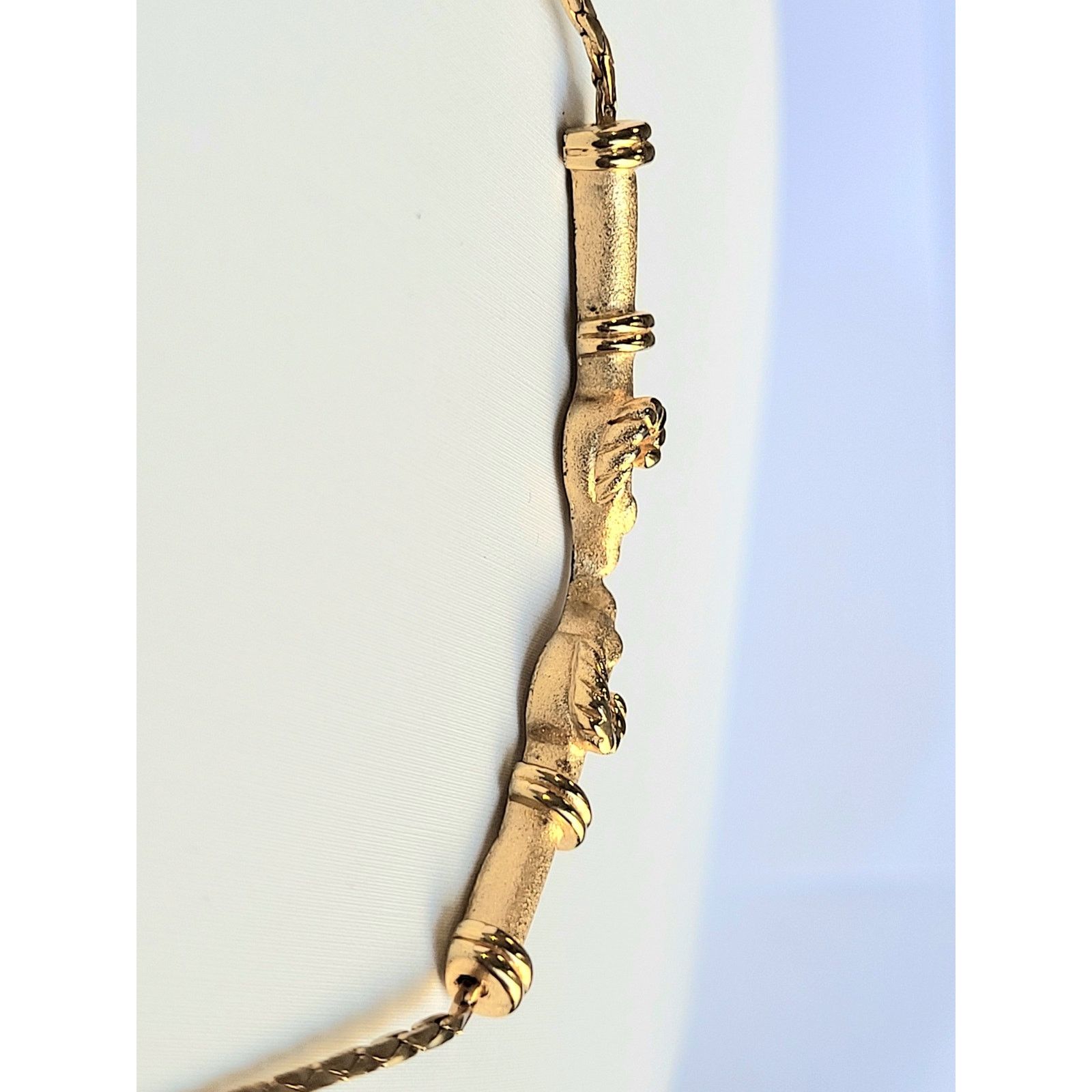 Monet Monet Etruscan Cobra Chain Vintage 2 Rams Heads Signed 1970s Size ONE SIZE - 7 Thumbnail