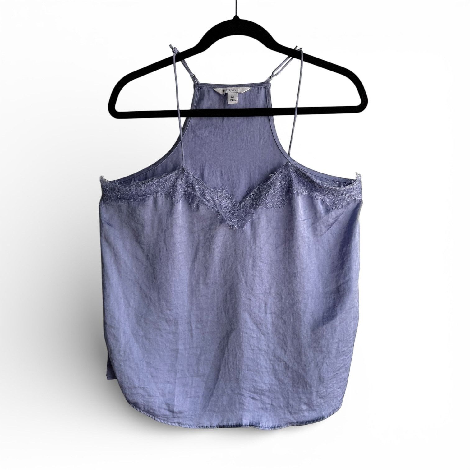 Nine West Nine West Lilac Satin Lace Trim Cami Tank Top Y2K Lingerie M Size M / US 6-8 / IT 42-44 - 2 Thumbnail
